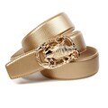 Anthoni Crown Ledergürtel, mit "Skorpion" Schliesse, goldfarbenener Metallic-Look