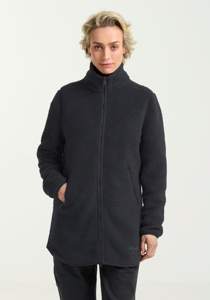Jack Wolfskin Funktionsmantel "HIGH CURL COAT W" Fleecemantel, warm & winddicht