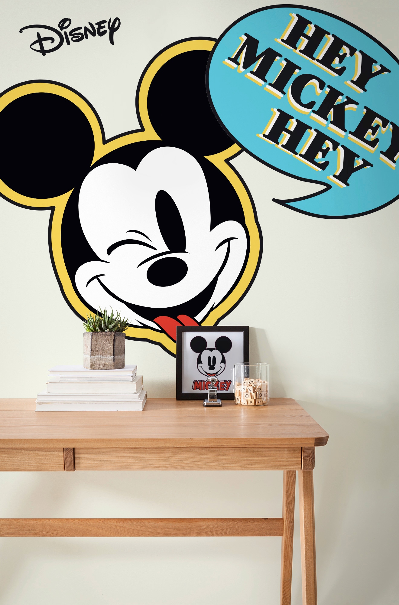 Komar Vliestapete »Selbstklebende Vlies  - Mickey Hey XXL - Grösse 127 x 200 cm«, bedruckt, Kinderzimmer