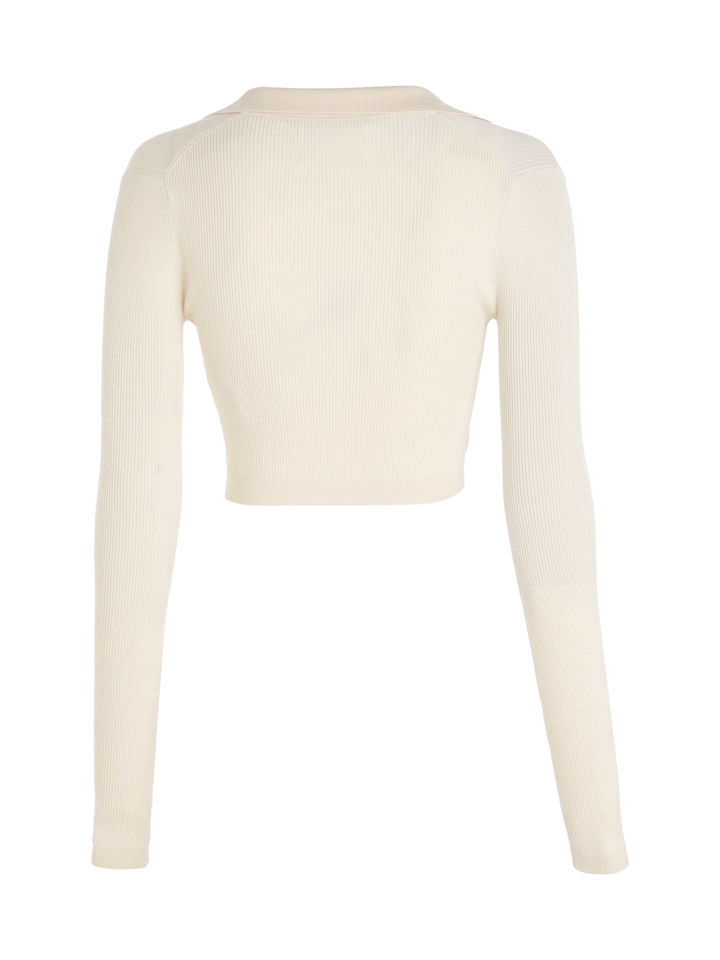 Calvin Klein Jeans V-Ausschnitt-Pullover »LABEL TIGHT CROP V-NECK SWEATER«