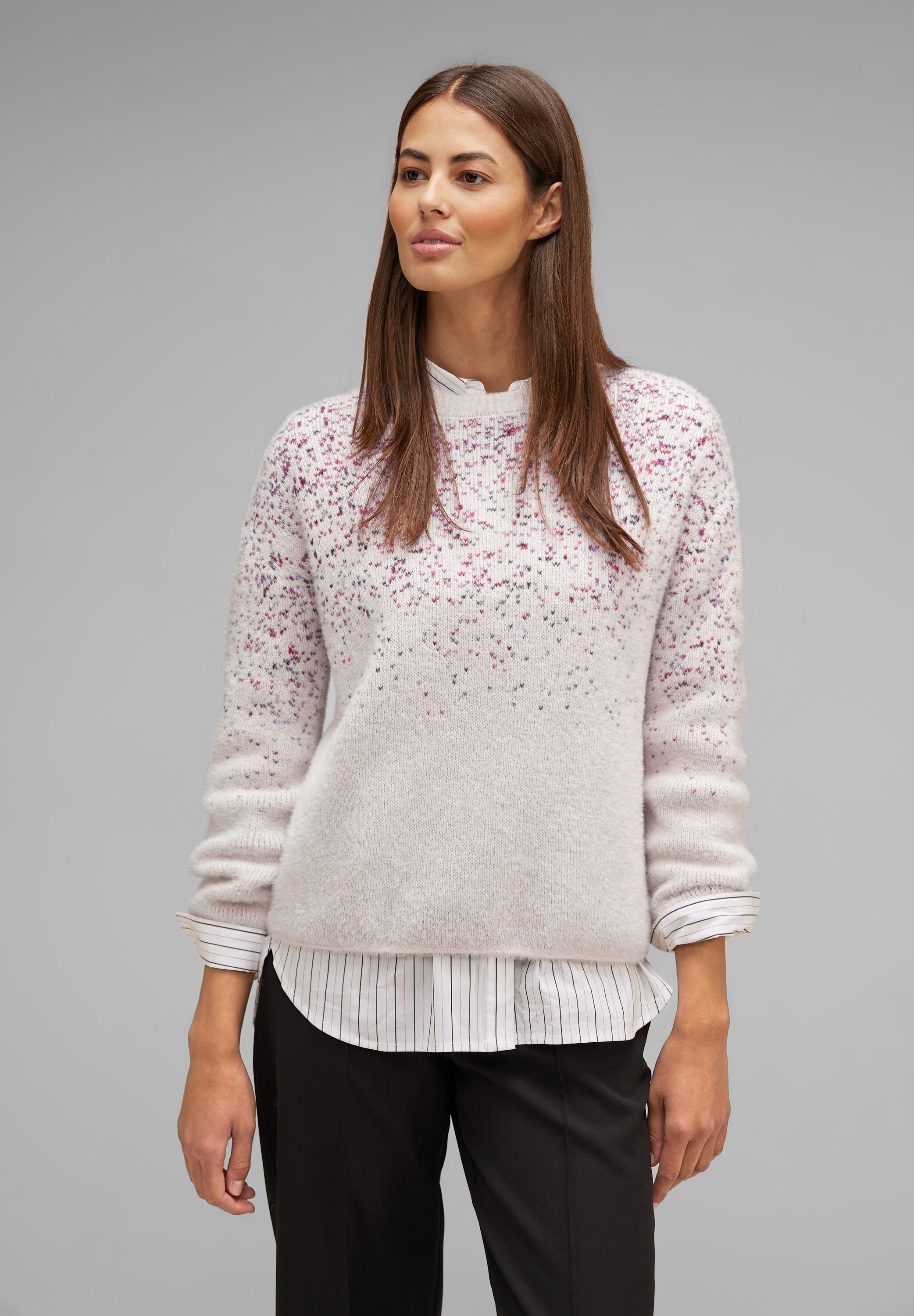 STREET ONE Strickpullover mit shoppen Punktmuster Jelmoli-Versand online Schweiz Pullover«, bei »Federgarn Farbverlauf