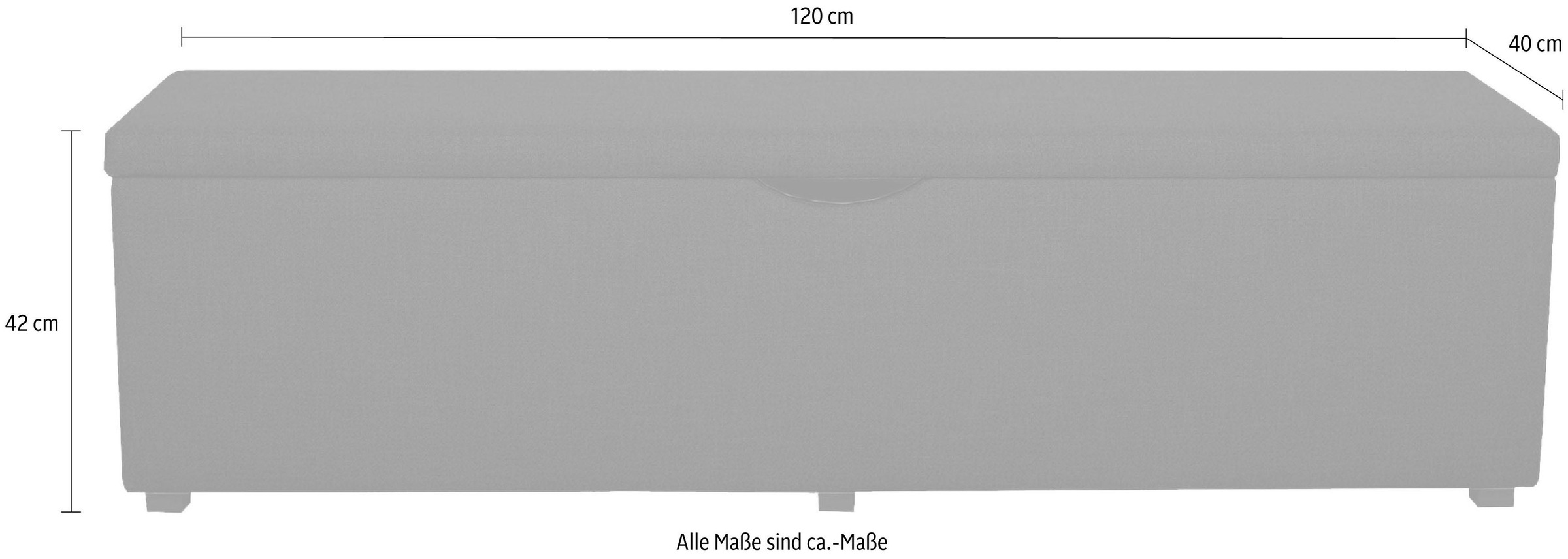 Places of Style Hockerbank »Standard«, Breite 120cm oder 160cm, auch als Garderobenbank oder Bettbank