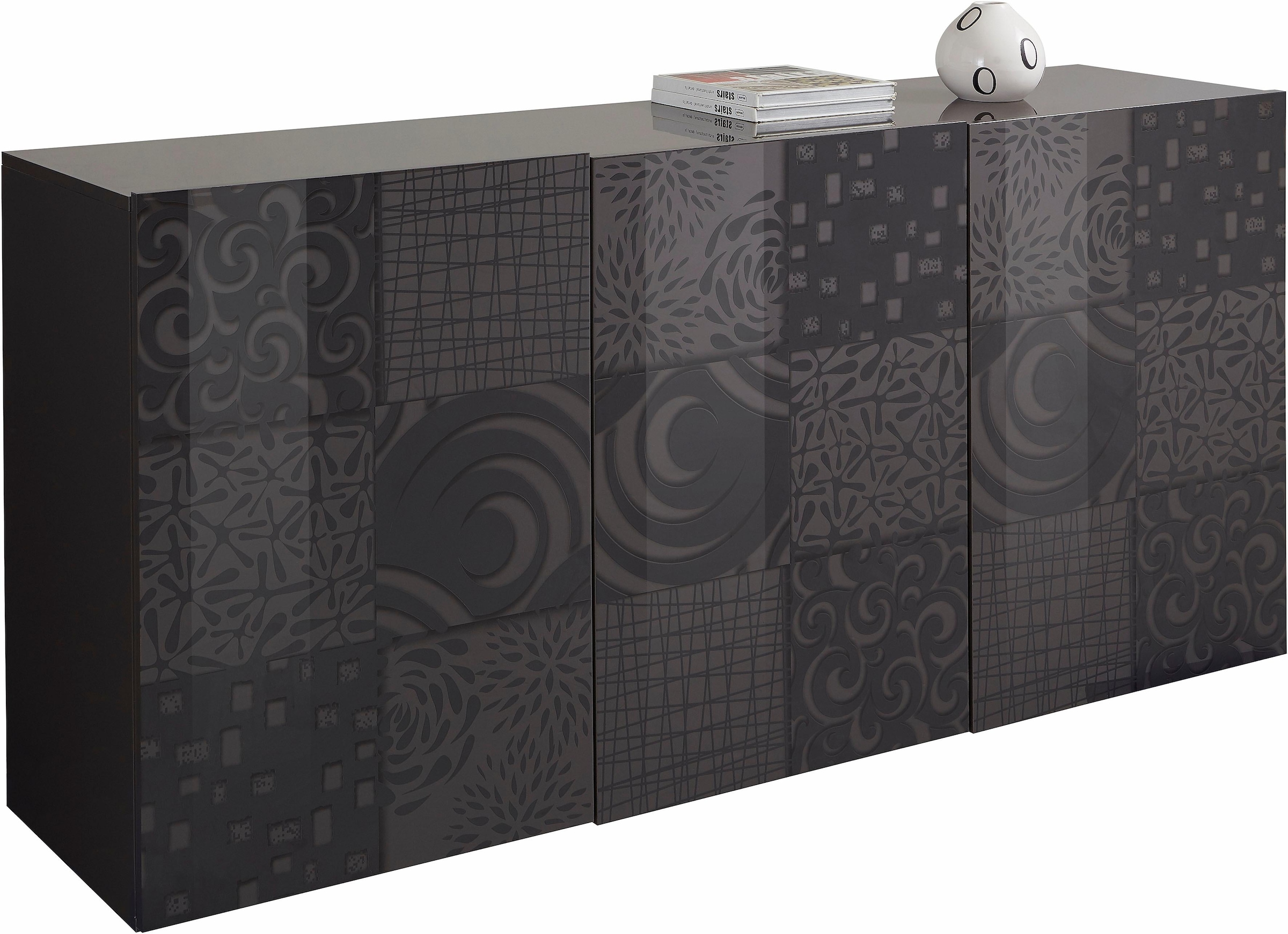 INOSIGN Sideboard »Miro«, Breite 181 cm mit dekorativem Siebdruck