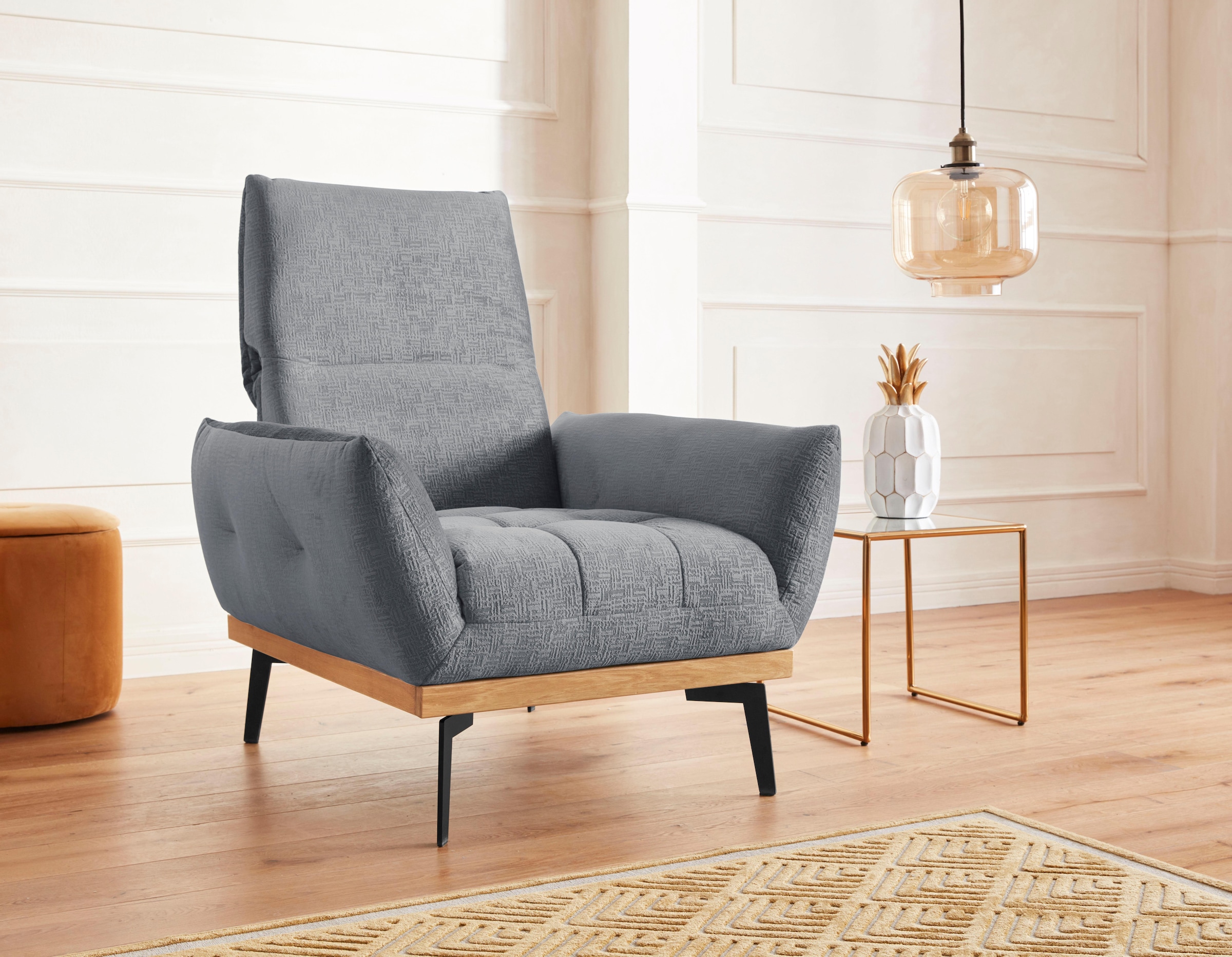 exxpo - sofa fashion Sessel »Palic, Loungesessel«, inklusive Rückenverstellung