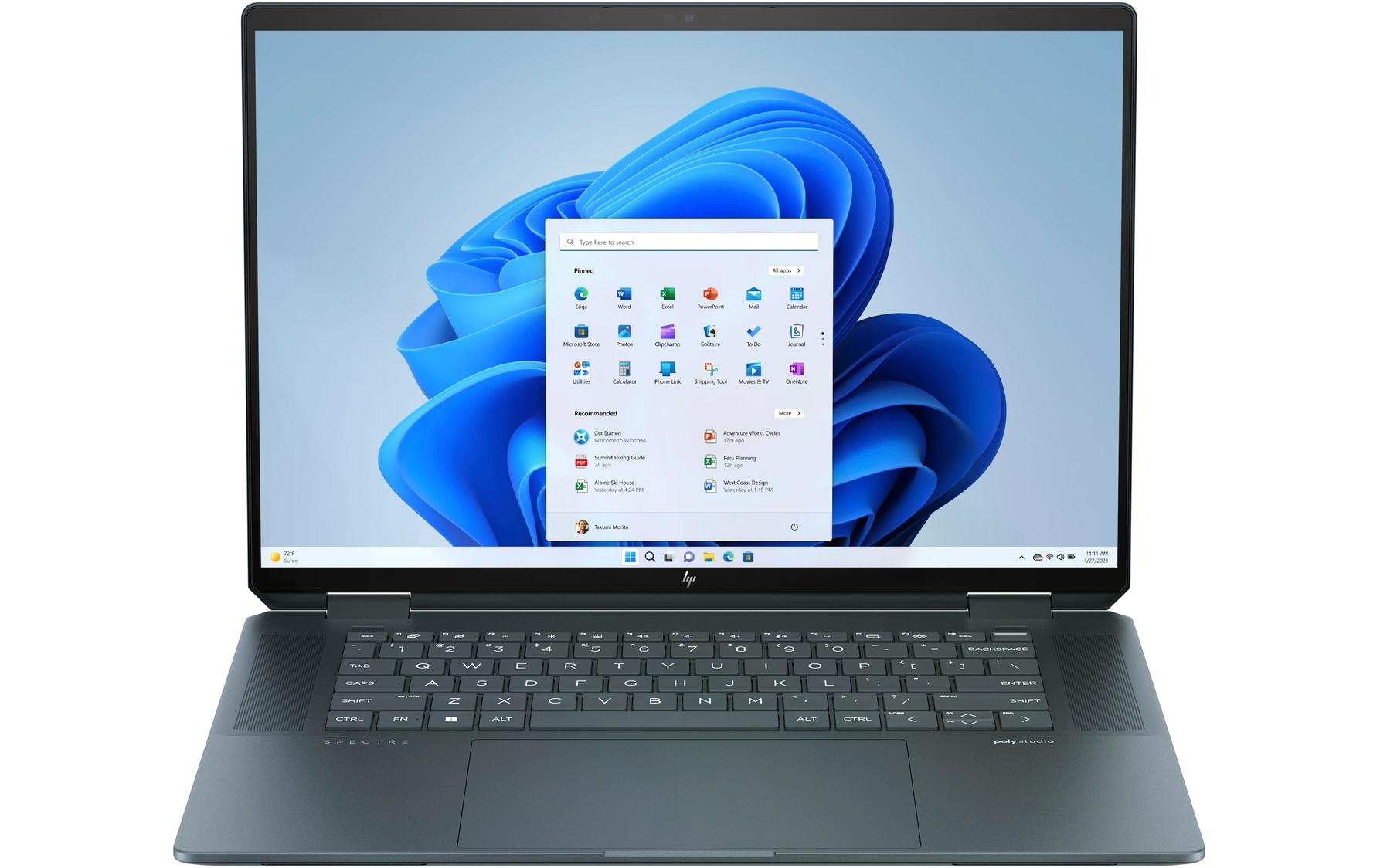 HP Convertible Notebook »Spectre x360 16-aa0740nz«, 40,48 cm, / 16 Zoll, Intel, Core Ultra 7, GeForce RTX 4050, 2000 GB SSD