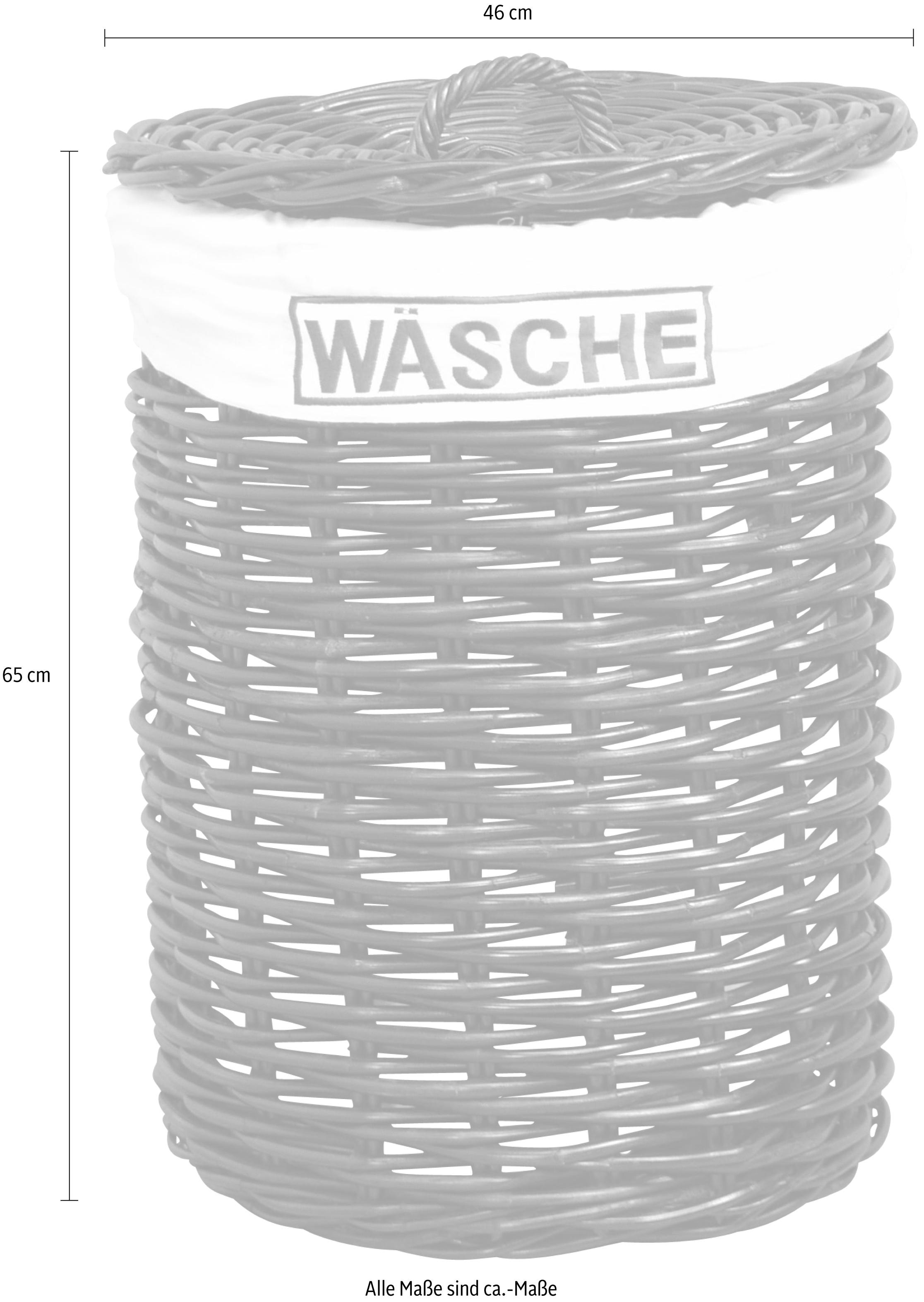 Home affaire Wäschekorb, Rattangeflecht, Höhe 65 cm bestellen zu Jelmoli-Versand Preisen günstigen 