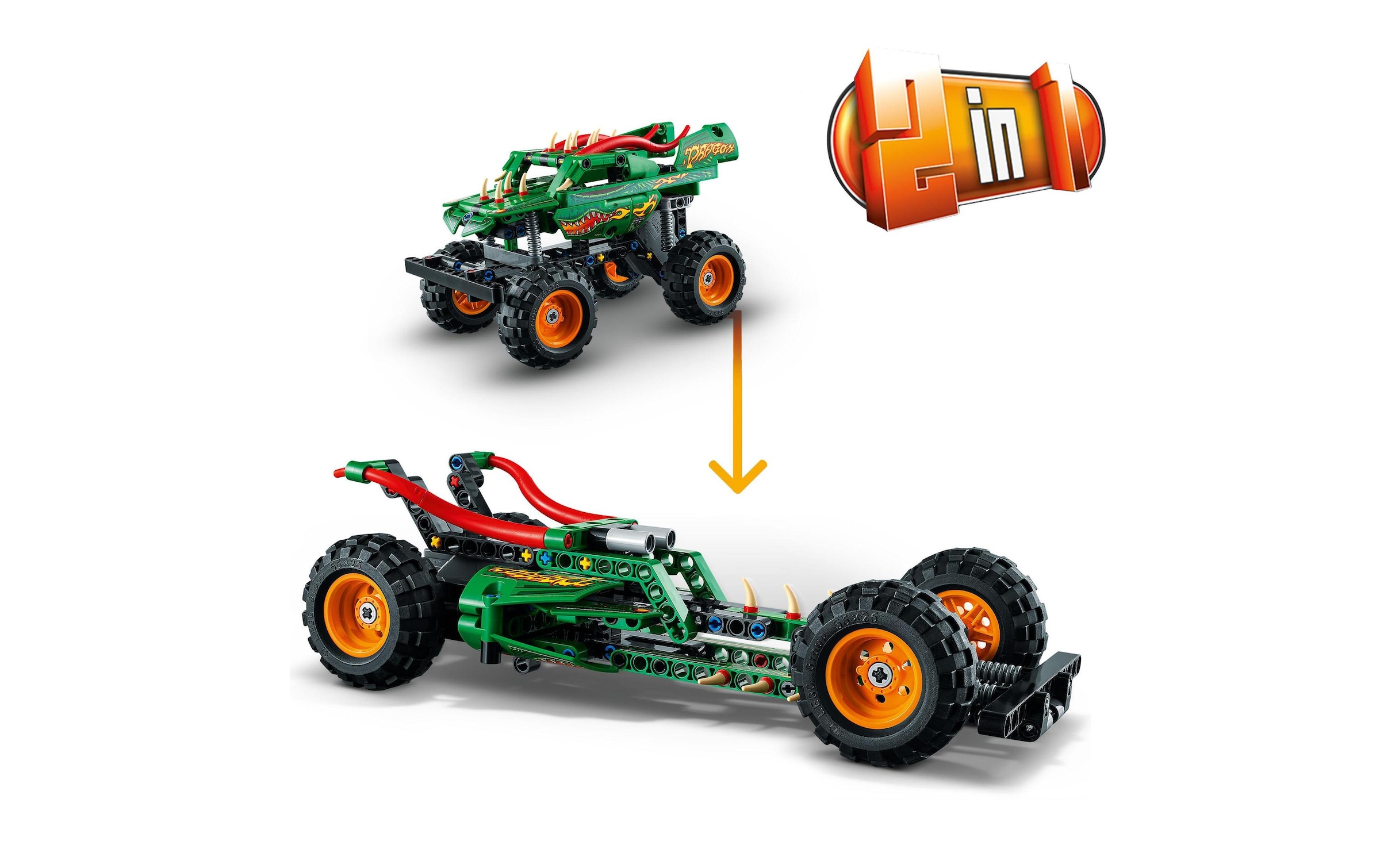 LEGO® Konstruktionsspielsteine »Monster Jam Dragon«, (217 St.)