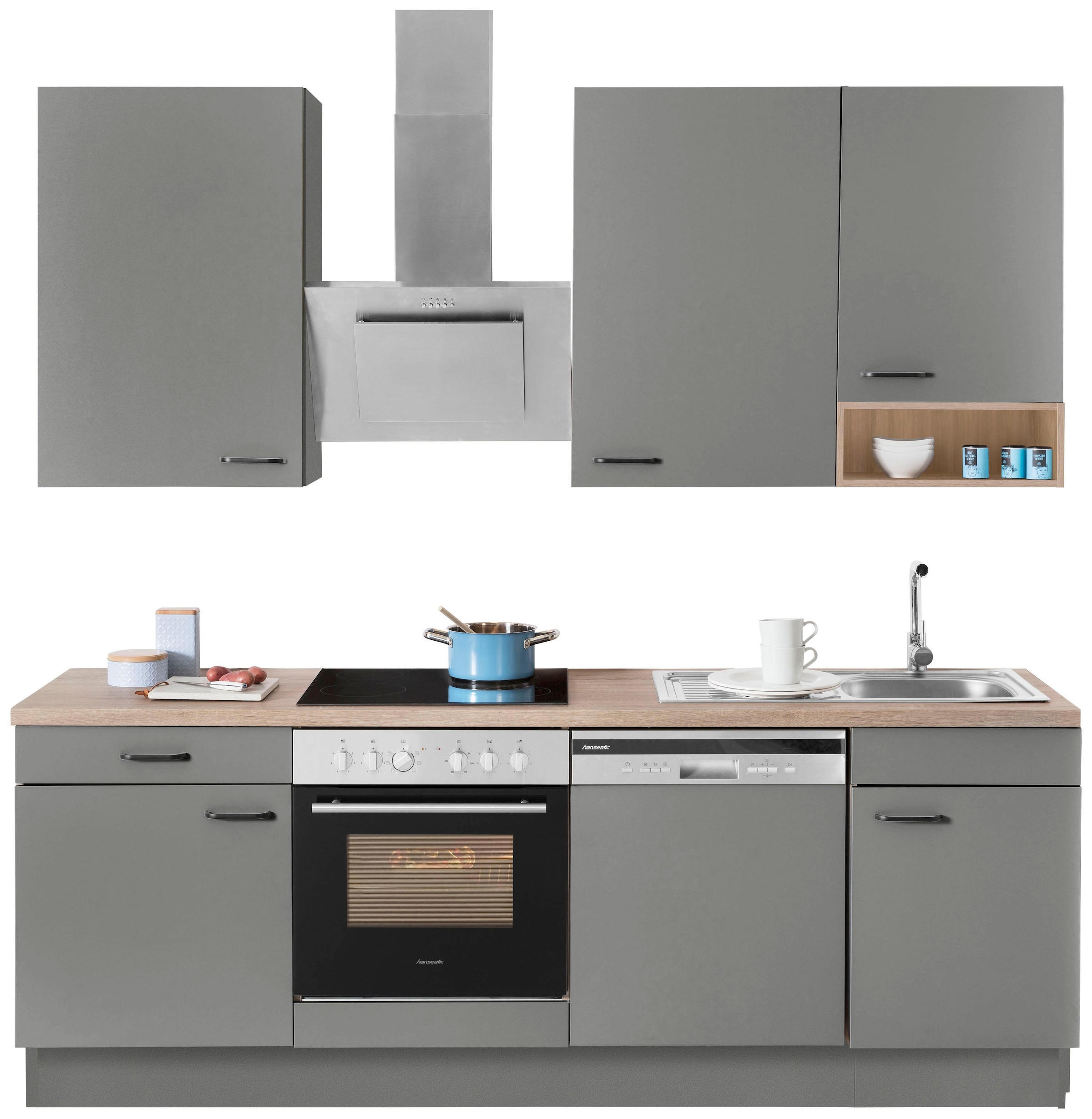 ❤ OPTIFIT Küchenzeile »Elga«, Premium-Küche mit Soft-Close-Funktion,  Vollauszug, Breite 230 cm ordern im Jelmoli-Online Shop