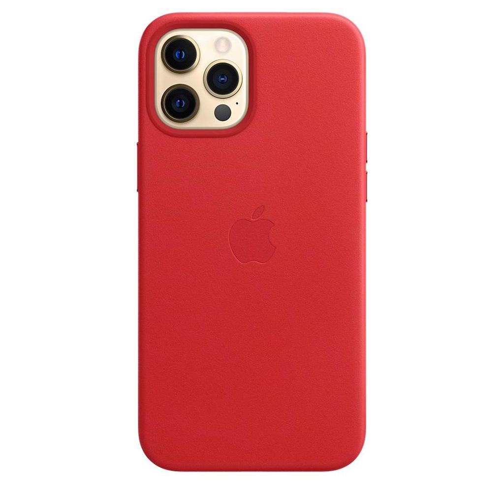 Apple Smartphone-Hülle »Apple iPhone 12 P Max Leder Case Mag RED«, iPhone 12 Pro Max, MHKJ3ZM/A