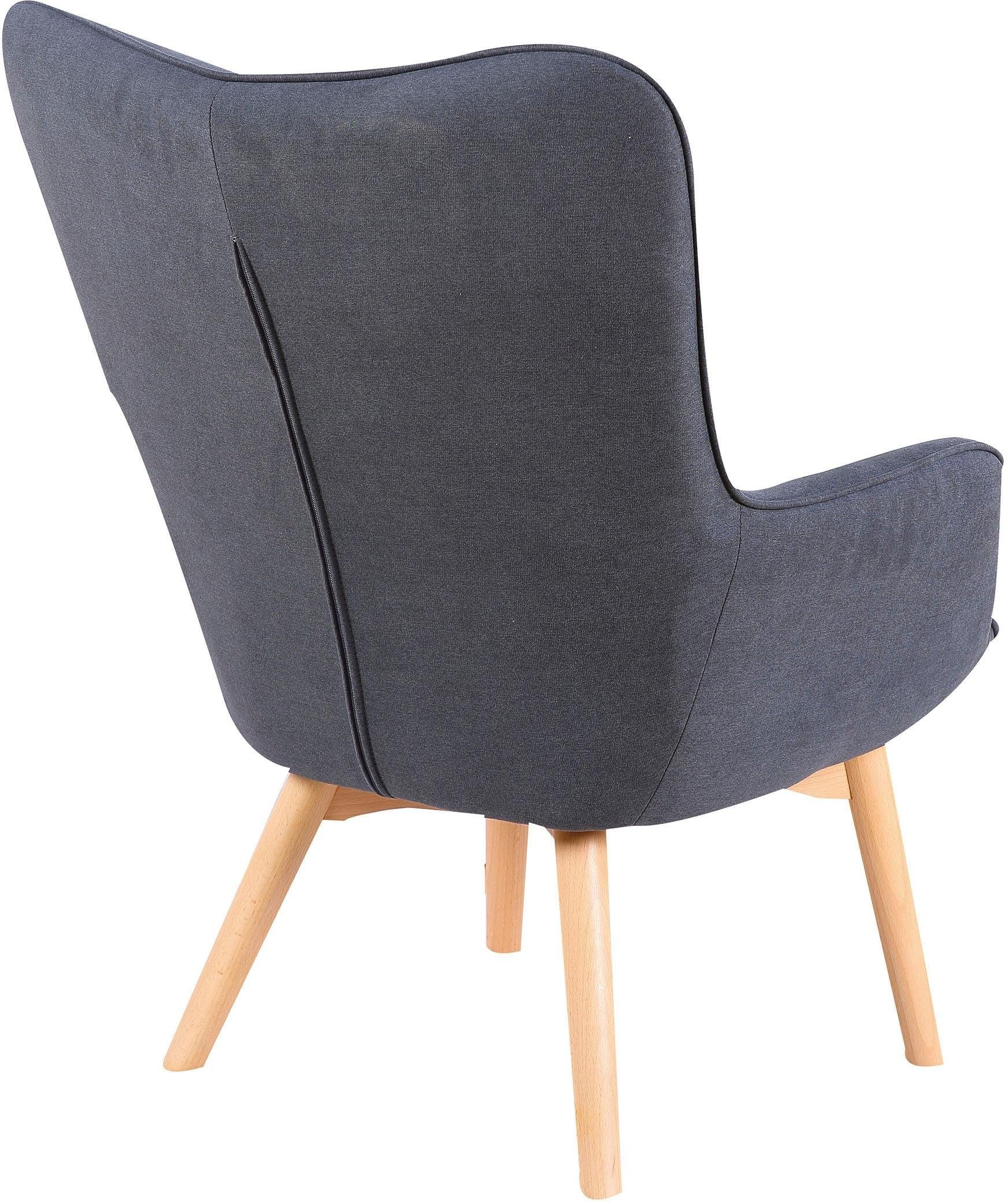 ✵ Homexperts Sessel »Aron«, (1 St.), Sessel mit Knopfsteppung, wahlweise  mit Hocker günstig ordern | Jelmoli-Versand