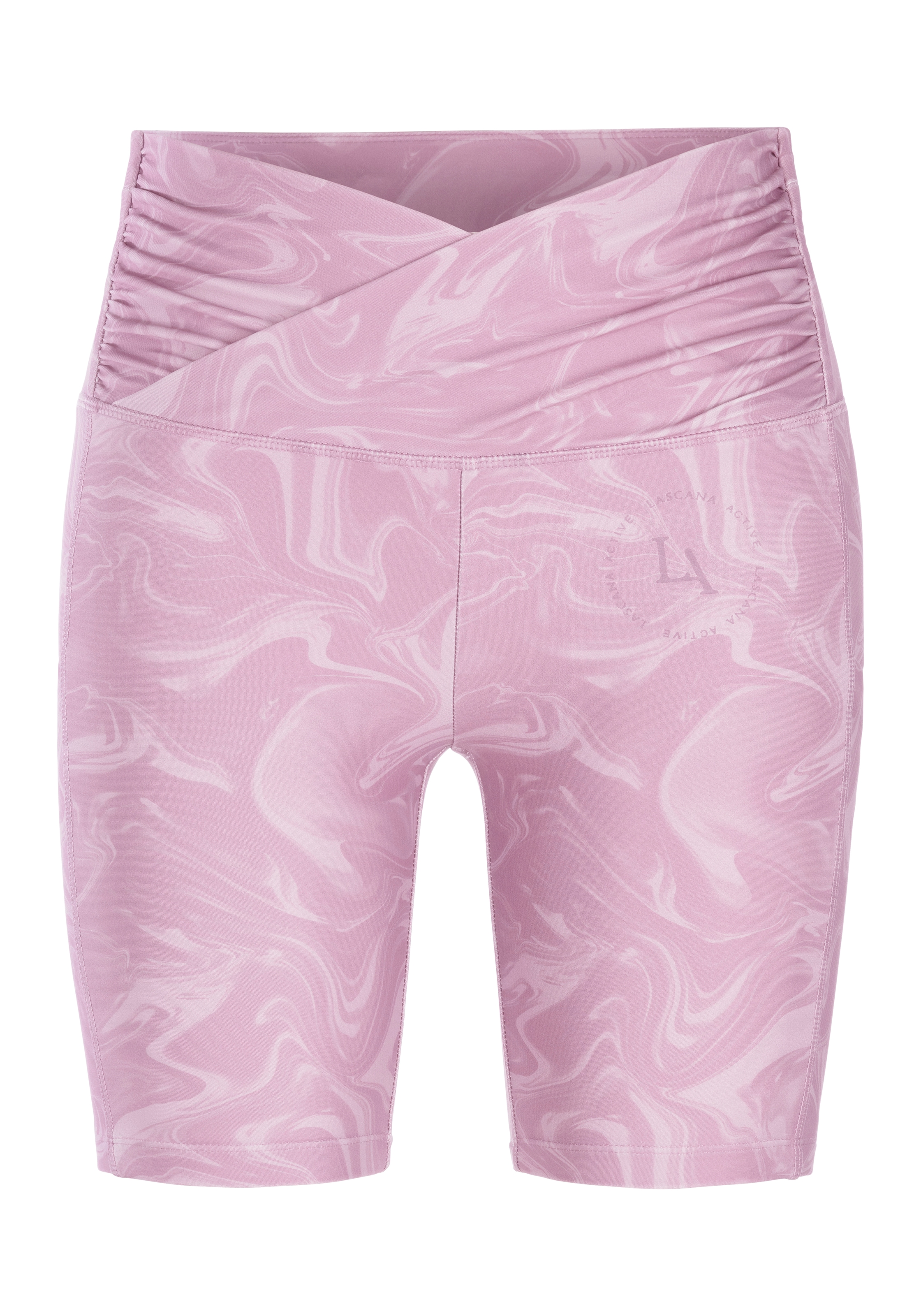 LASCANA ACTIVE Funktionshose, Sporthose mit Allover-Print und kleiner Reissverschlusstasche