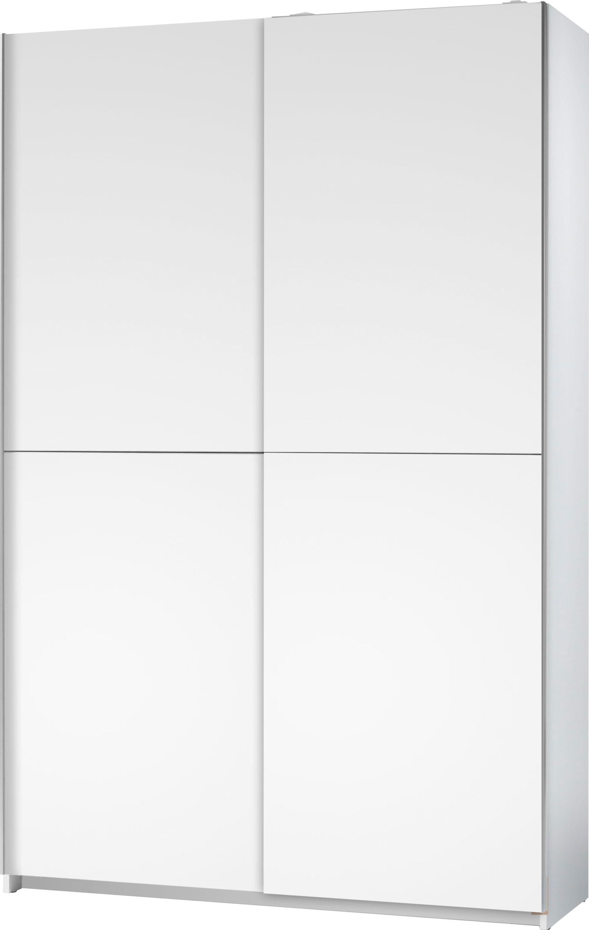 Schlafkontor Schwebetürenschrank "Heimo/Fast Schrank Kleiderschrank Garderobe" geringe Tiefe, ausziehbarer Kleiderstange, Garderobenschrank, 6 Böden
