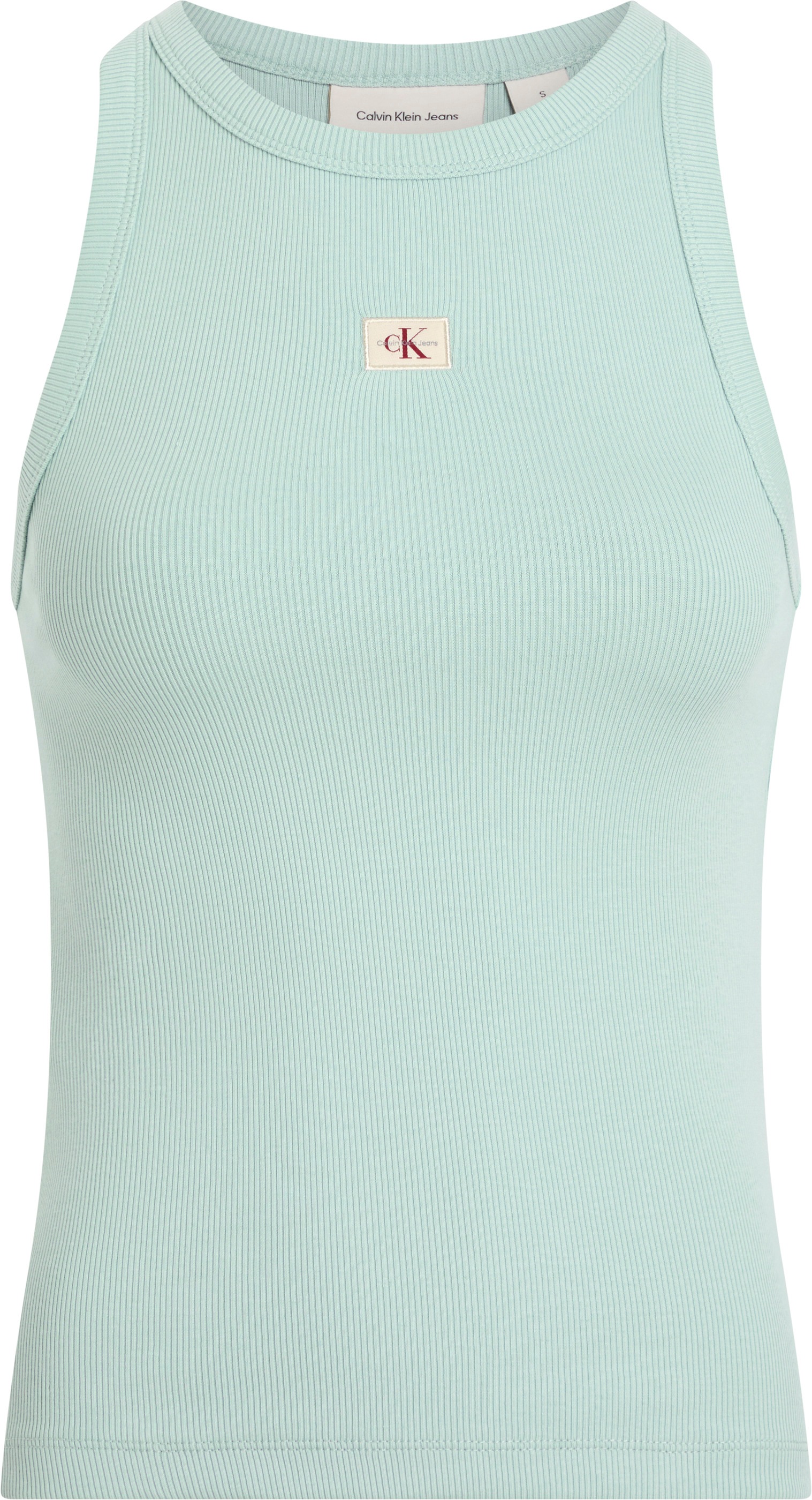 Calvin Klein Jeans Tanktop »WOVEN LABEL RIB TANK TOP«, mit Logo
