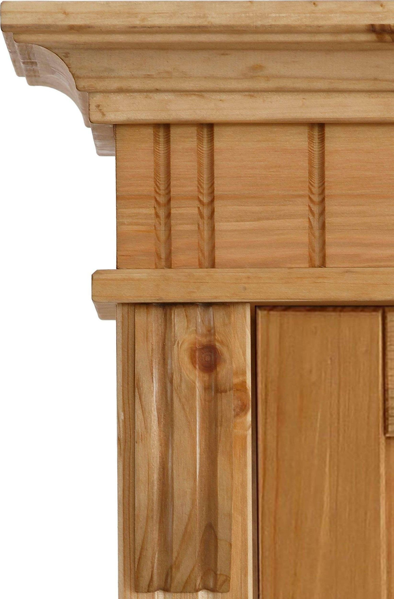 Home affaire Kleiderschrank »Teresa«, 3 Türen, aus massiver Kiefer, Breite 152 cm, mit Spiegel, FSC®