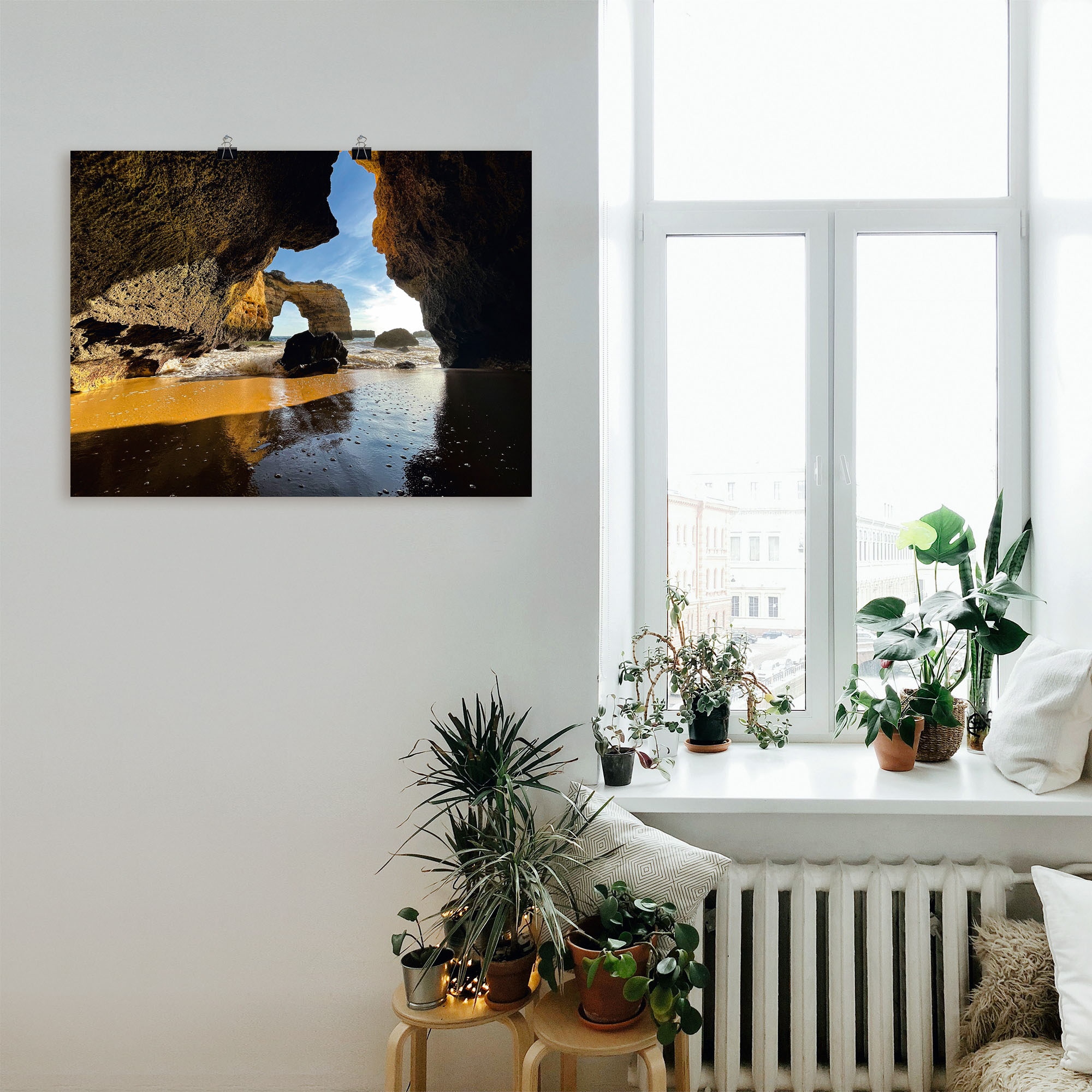 Wandbild in »Höhlen St.), versch. Portugal«, Grössen Artland Poster Höhlen, shoppen in Alubild, online Jelmoli-Versand Algarve Wandaufkleber Leinwandbild, der (1 | oder als