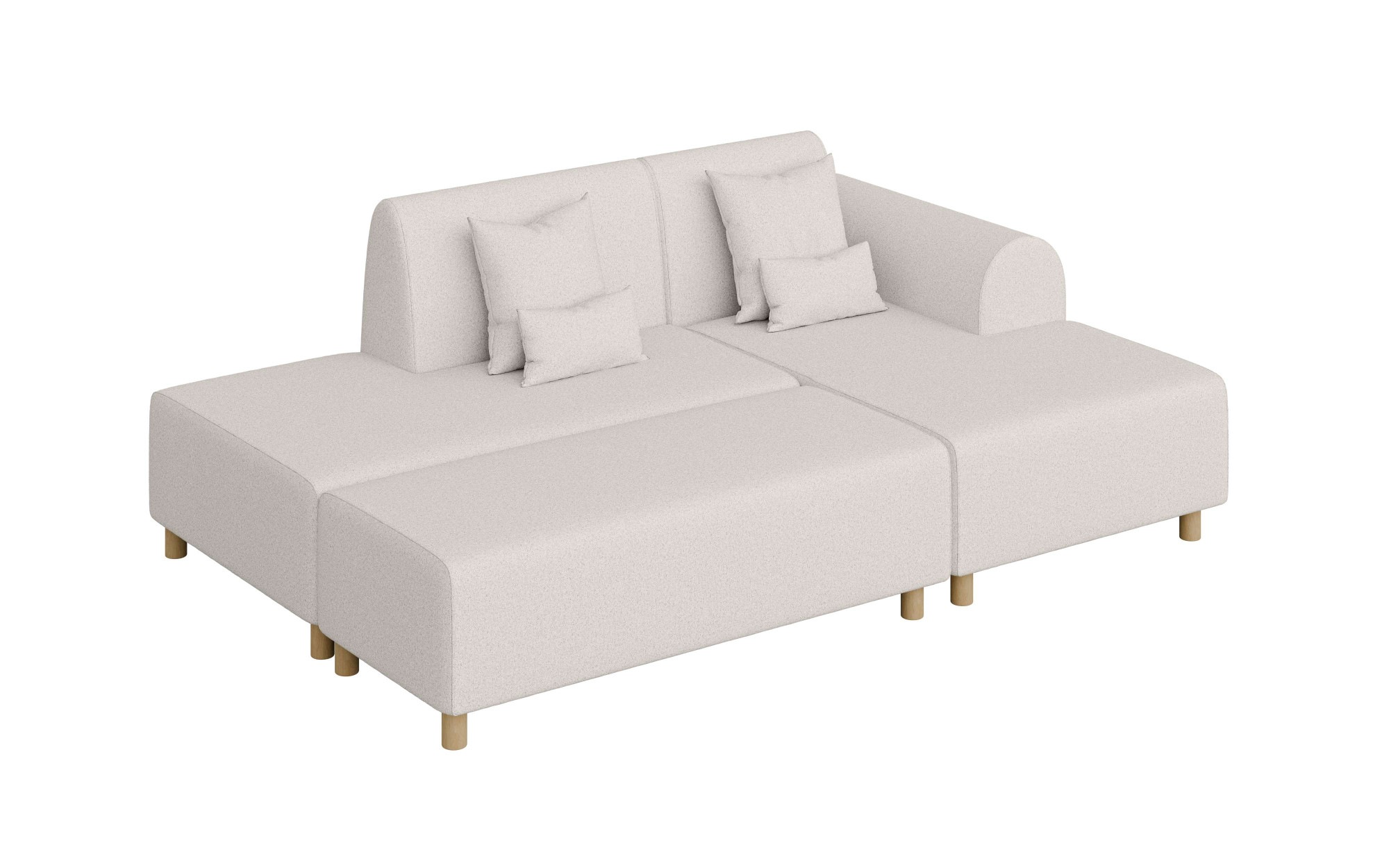 INOSIGN Ecksofa »Suyala«, L-Form mit Hocker