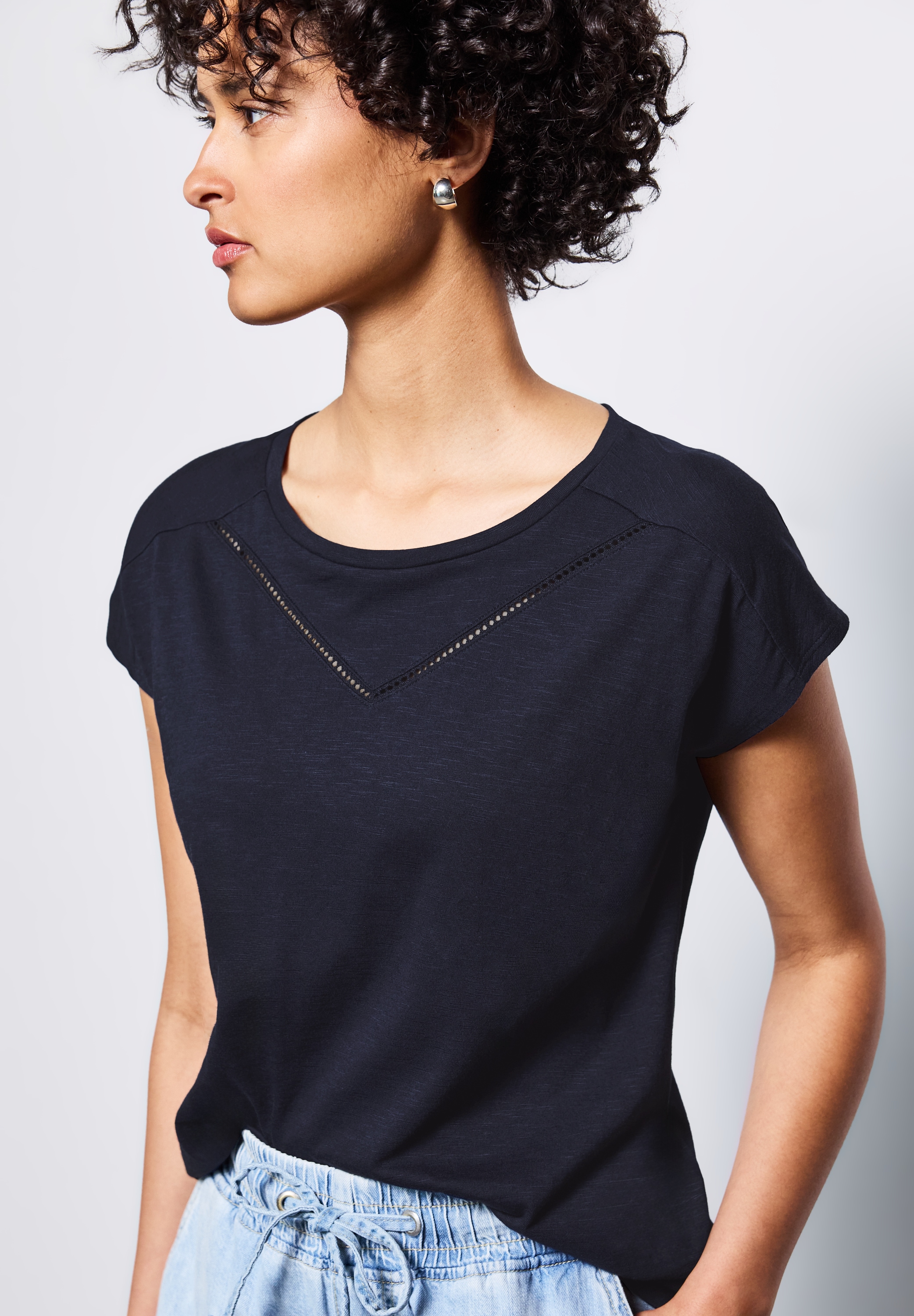 STREET ONE Shirttop, mit Deko-Tape
