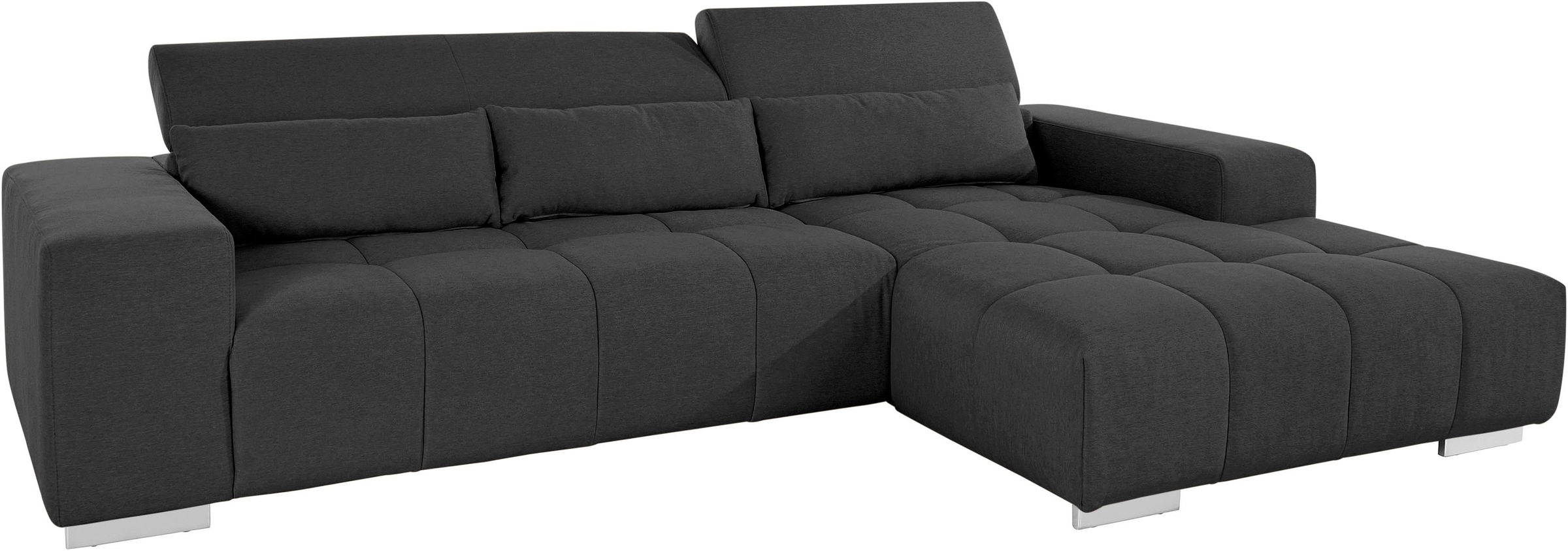 COTTA Ecksofa »Orion L-Form«, mit Kopfteilverstellung & 3 Nierenkissen