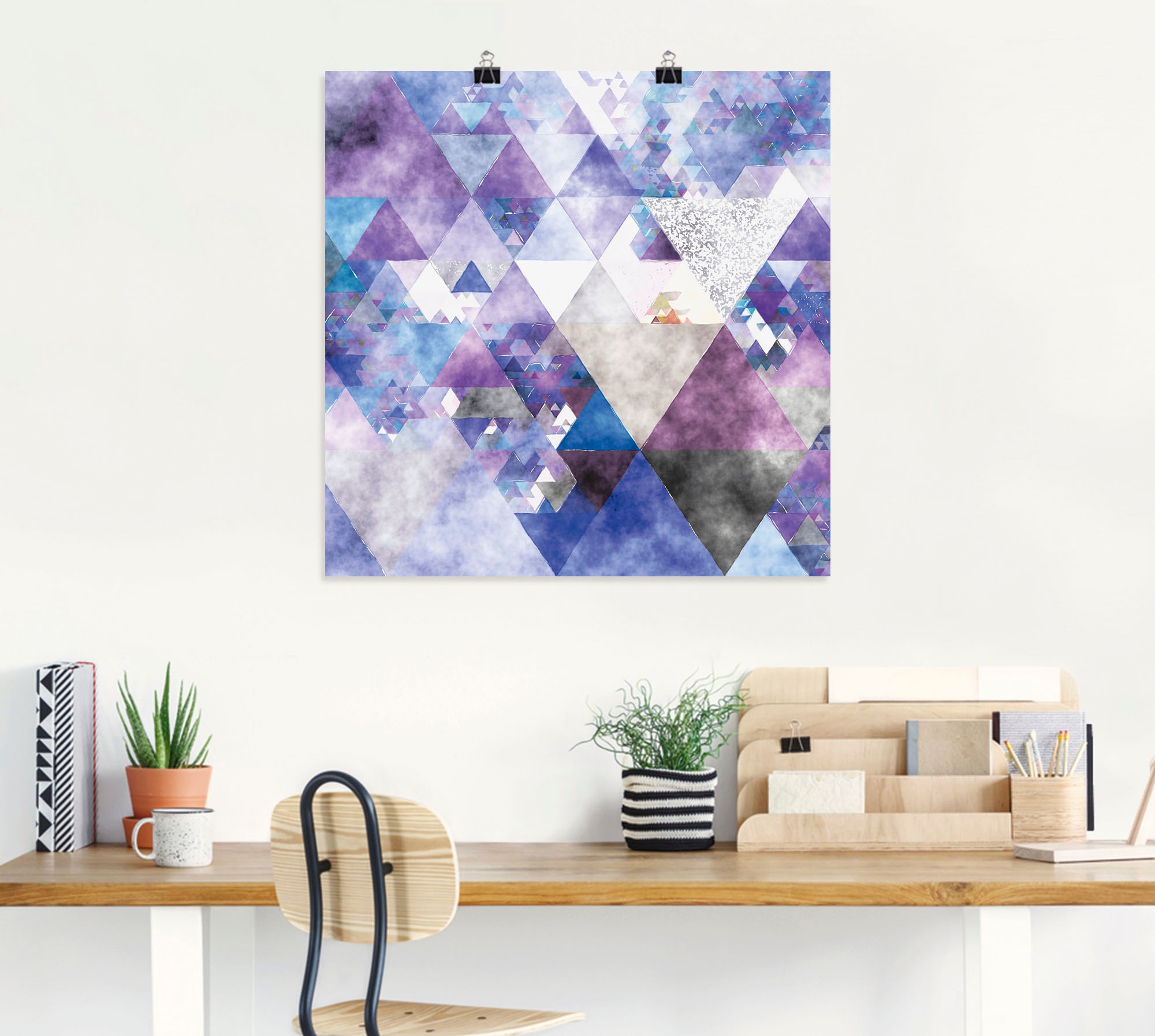 Artland Wandbild »Dreiecke«, Muster, (1 St.), als Leinwandbild, Poster in verschied. Grössen