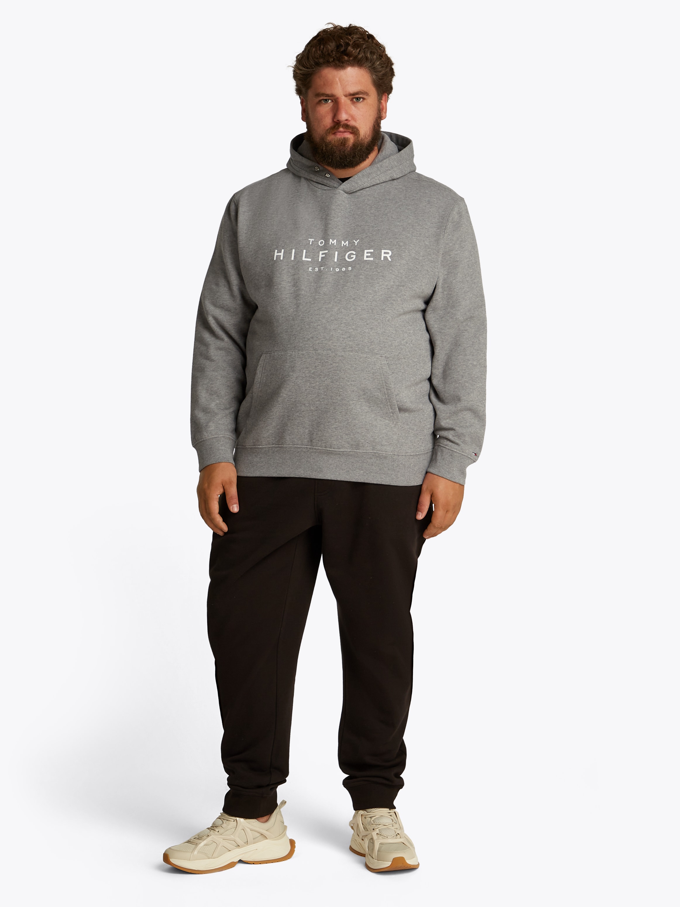 Tommy Hilfiger Big & Tall Sweatshirt »BT-TOMMY HILFIGER HOODY-B«, in Grossen Grössen, Logostickerei