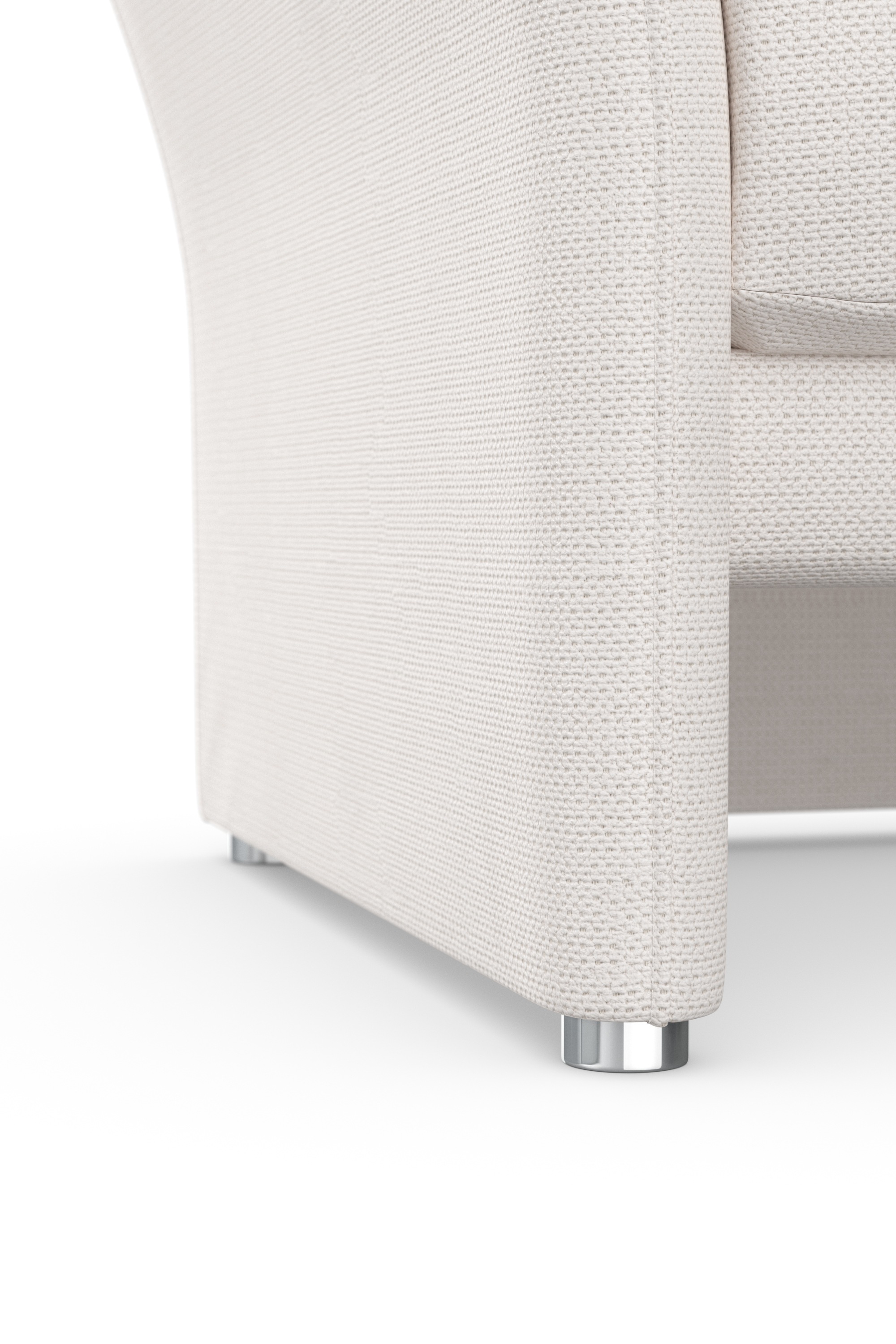 DOMO collection Sessel »Pina elegant und zeitloser Clubsessel, bequemer Cocktailsessel«, Hoher Sitzkomfort, Microfaser hochflorig, creme