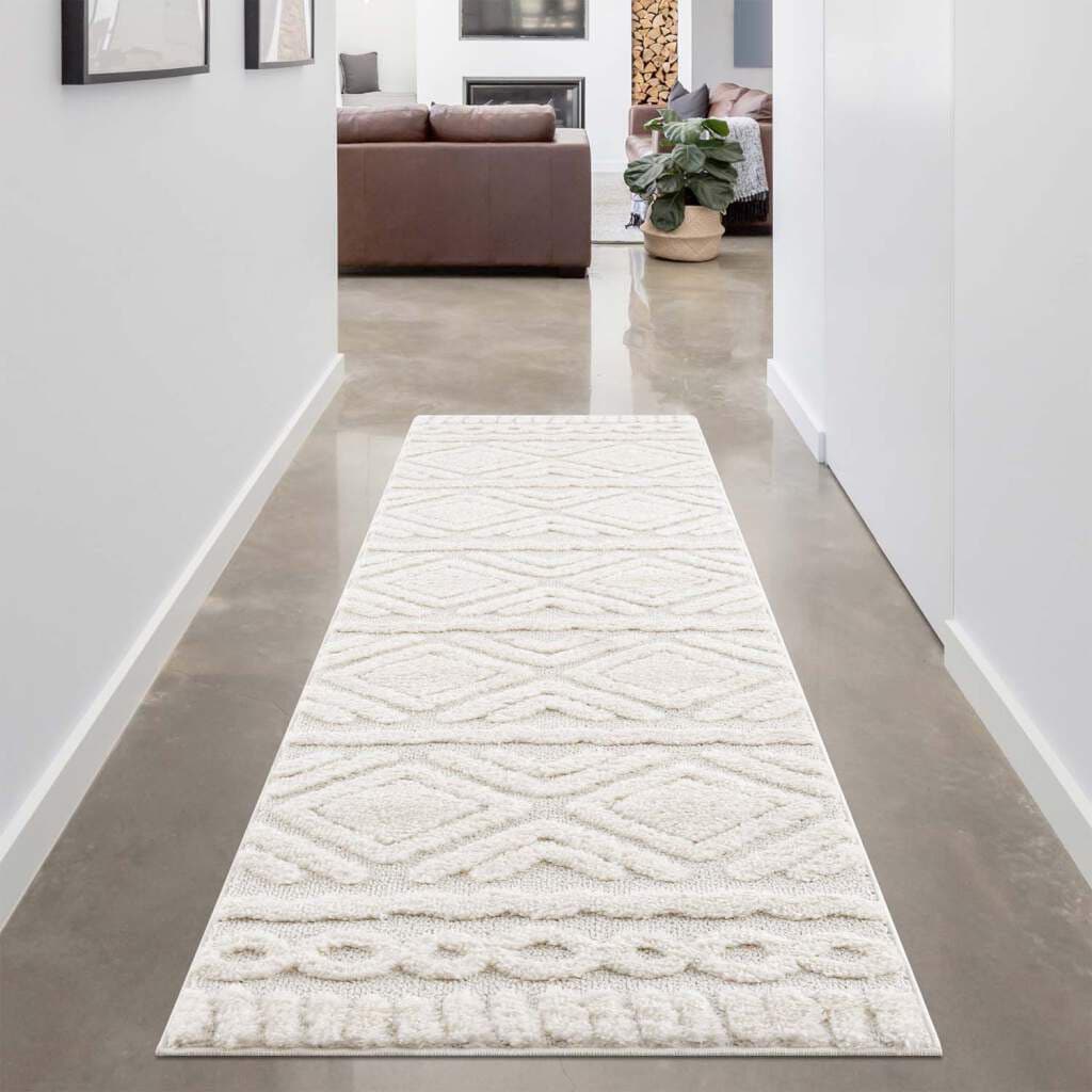 Carpet City Hochflor-Teppich »Focus 3382, Boho-Style«, rechteckig, besonders weich, Hoch Tief Struktur, Wohnzimmer, auch als Läufer