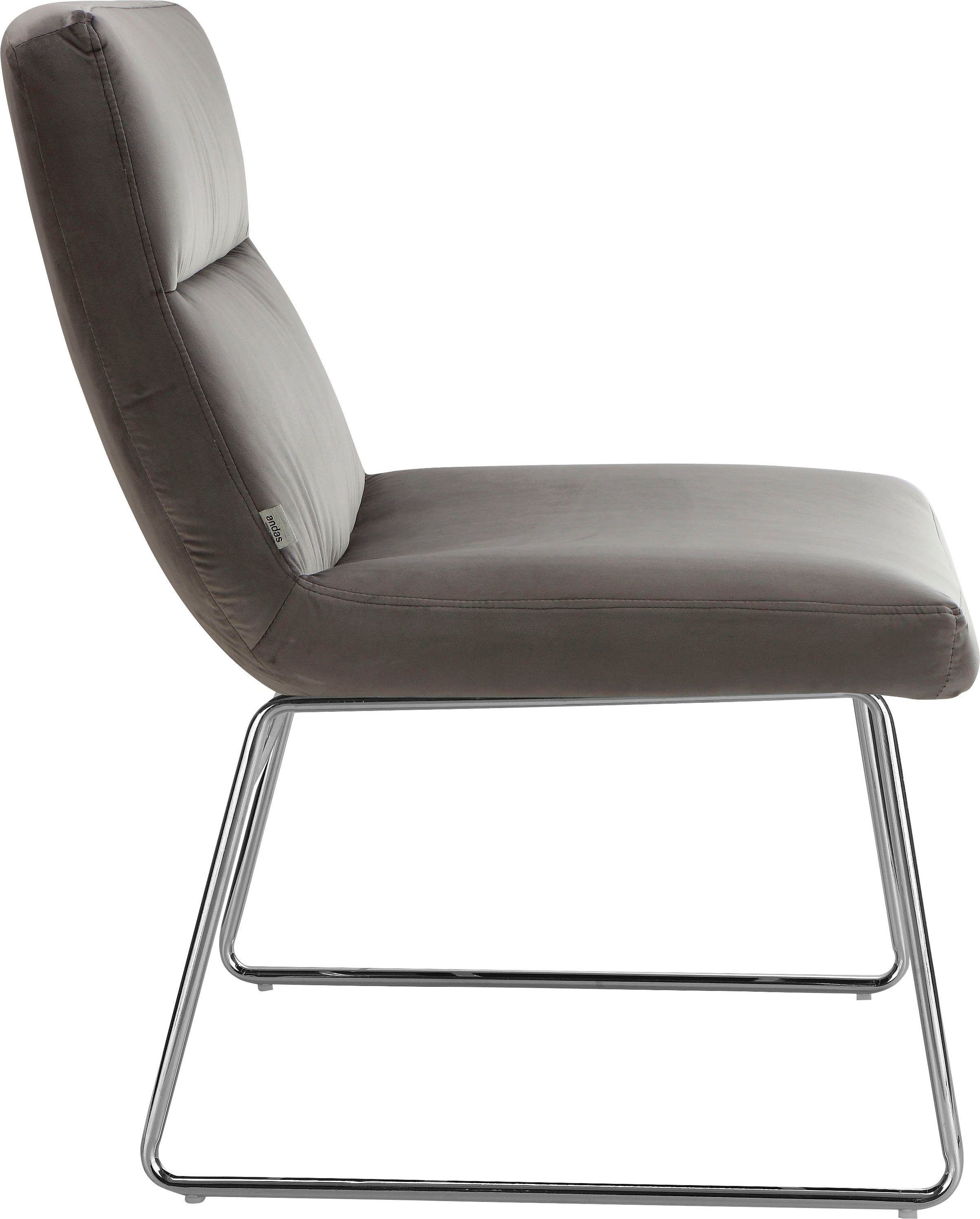 andas Sessel »Gil, Loungesessel Wohnzimmer,«, Samtvelours Bezug, in drei Farbvarianten, Sitzhöhe 47,5 cm