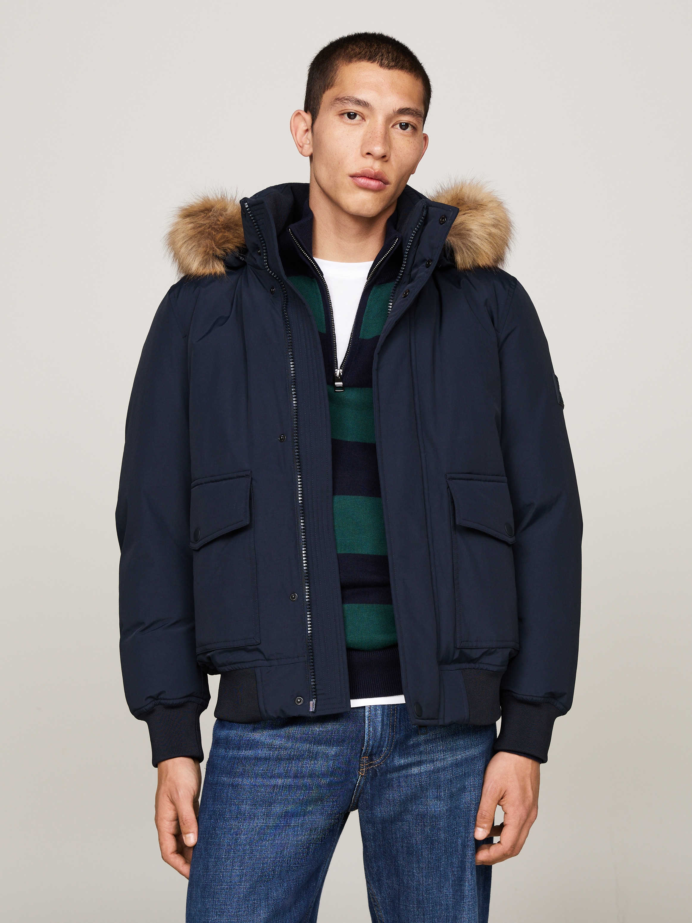 Tommy Hilfiger Bomberjacke »ROCKIE DOWN BOMBER«, mit Kapuze