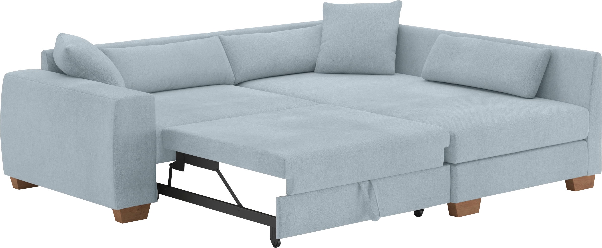 Mr. Couch Ecksofa »Helena L-Form«, Mit Federkern, wahlweise mit Bettfunktion und Taschenfederkern