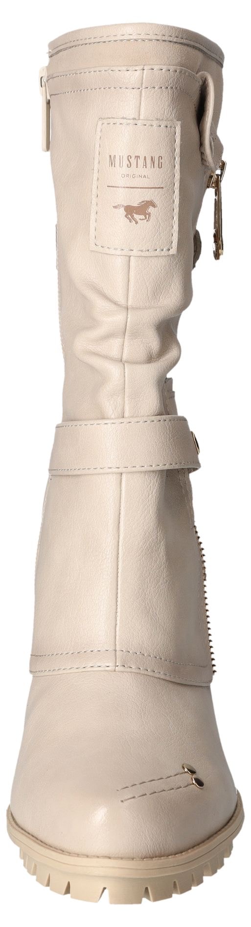 Mustang Shoes Winterstiefel, Absatzstiefel, Reissverschluss, mit trendigen Details