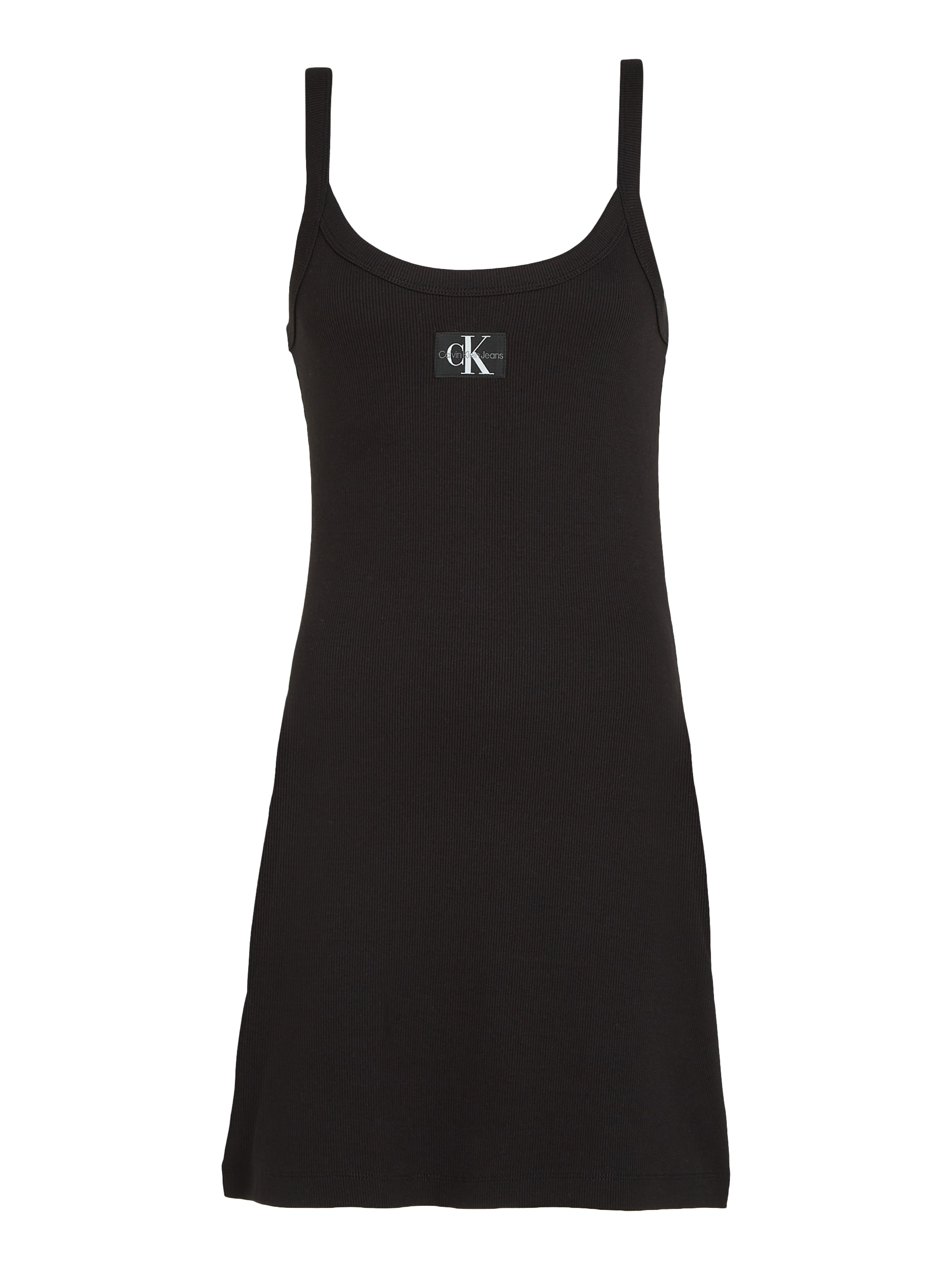 Calvin Klein Jeans Trägerkleid »WOVEN LABEL RIB TANK DRESS«, mit Logopatch