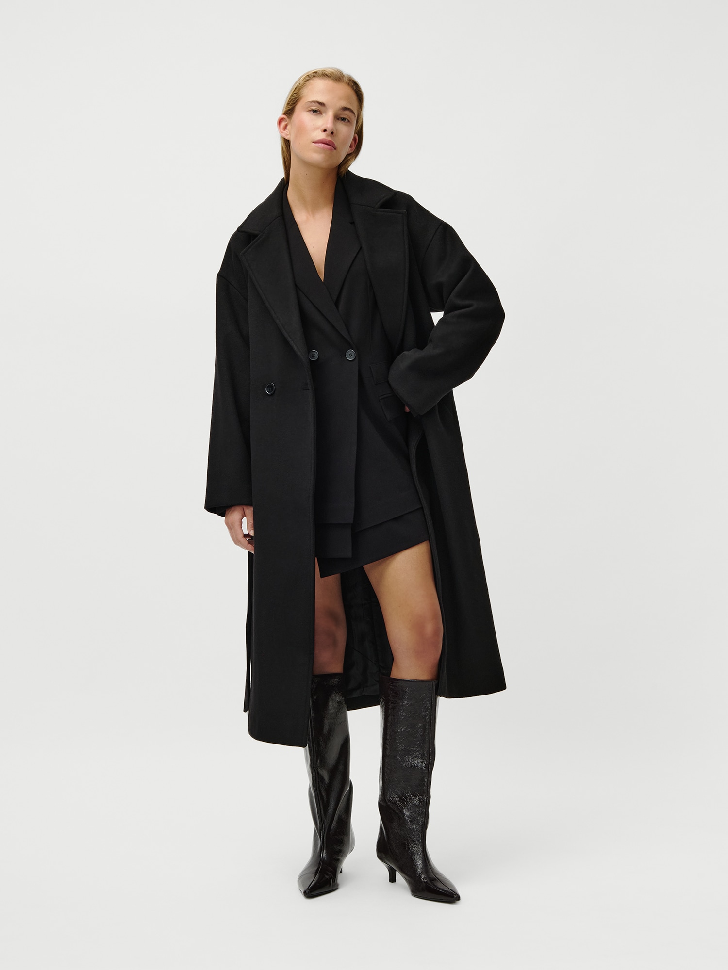 LeGer Langmantel »Betty, LeGer by Lena Gercke«, Regular fit mit V-Ausschnitt
