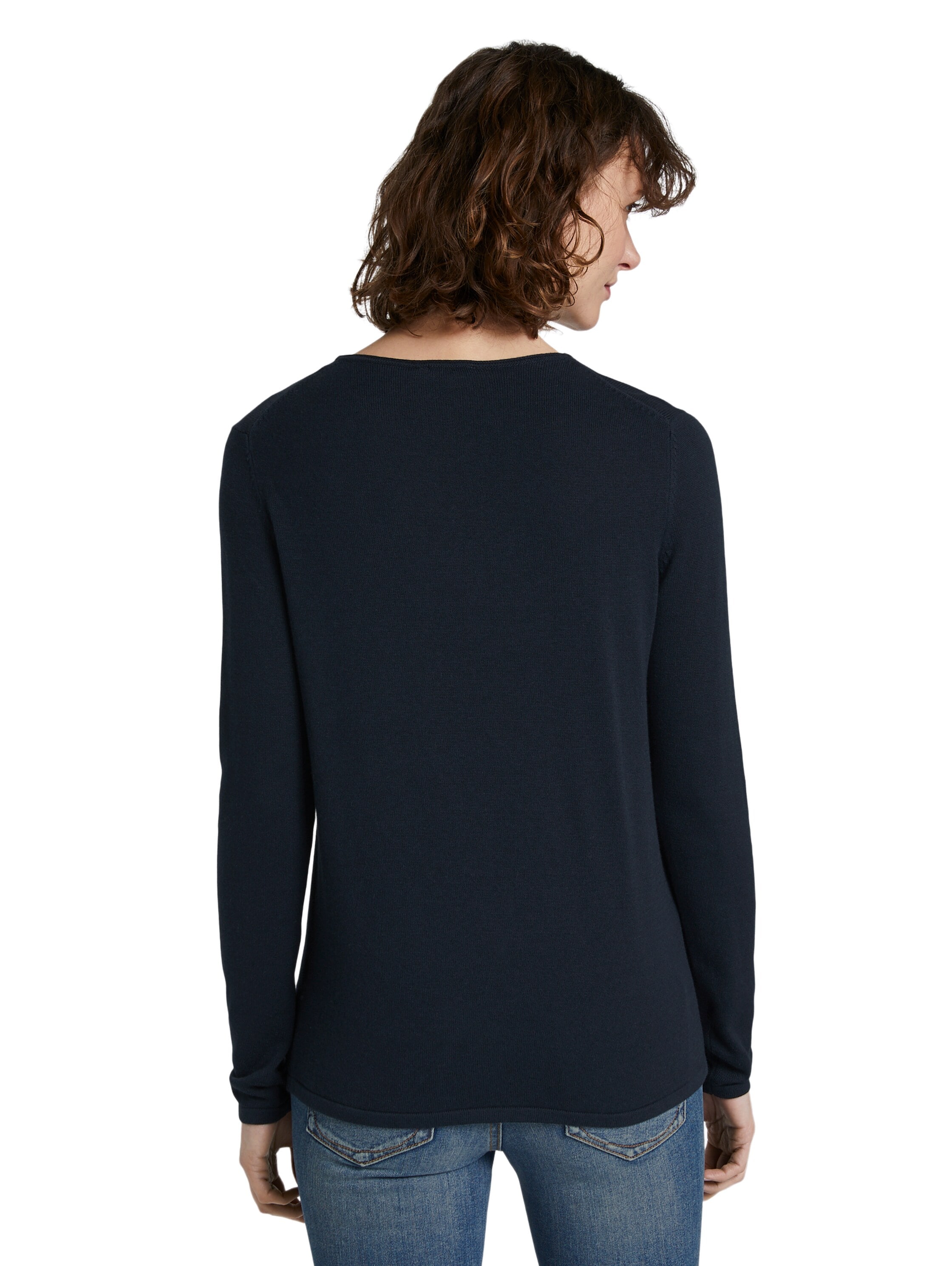 TOM TAILOR V-Ausschnitt-Pullover, mit V-Ausschnitt
