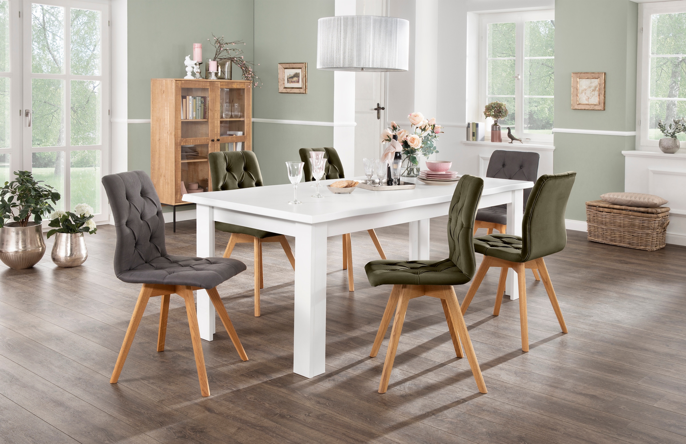 andas 4-Fussstuhl »Rania«, (Set), 4 St., Samtoptik, Im 2er/4er/6er-Set