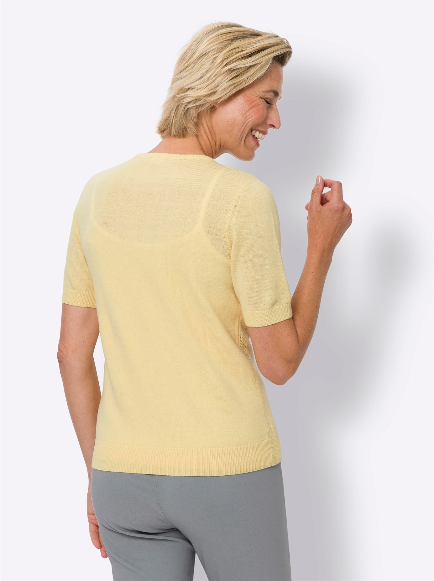 Classic Basics Ajourpullover »Kurzarm-Pullover«