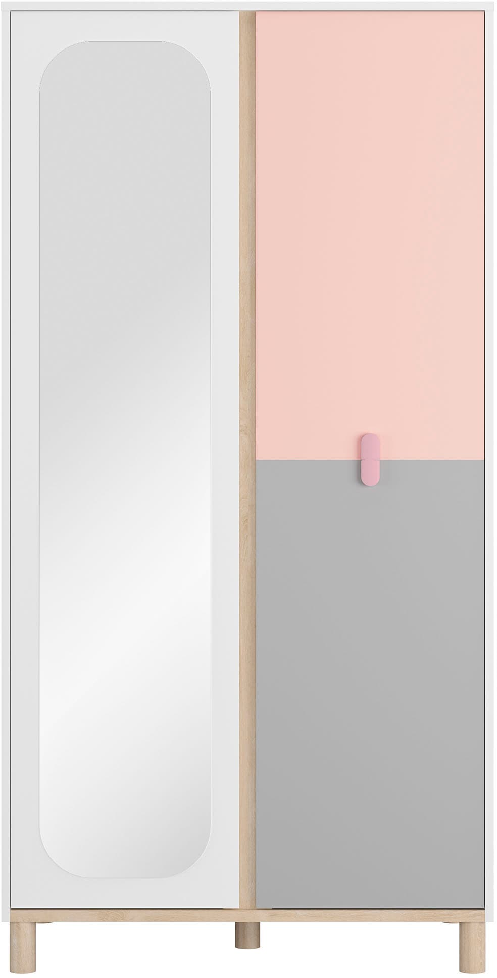 Gami Kleiderschrank »Kleiderschrank 2 Türen«, Mit seiner Mischung aus sanften Farben
