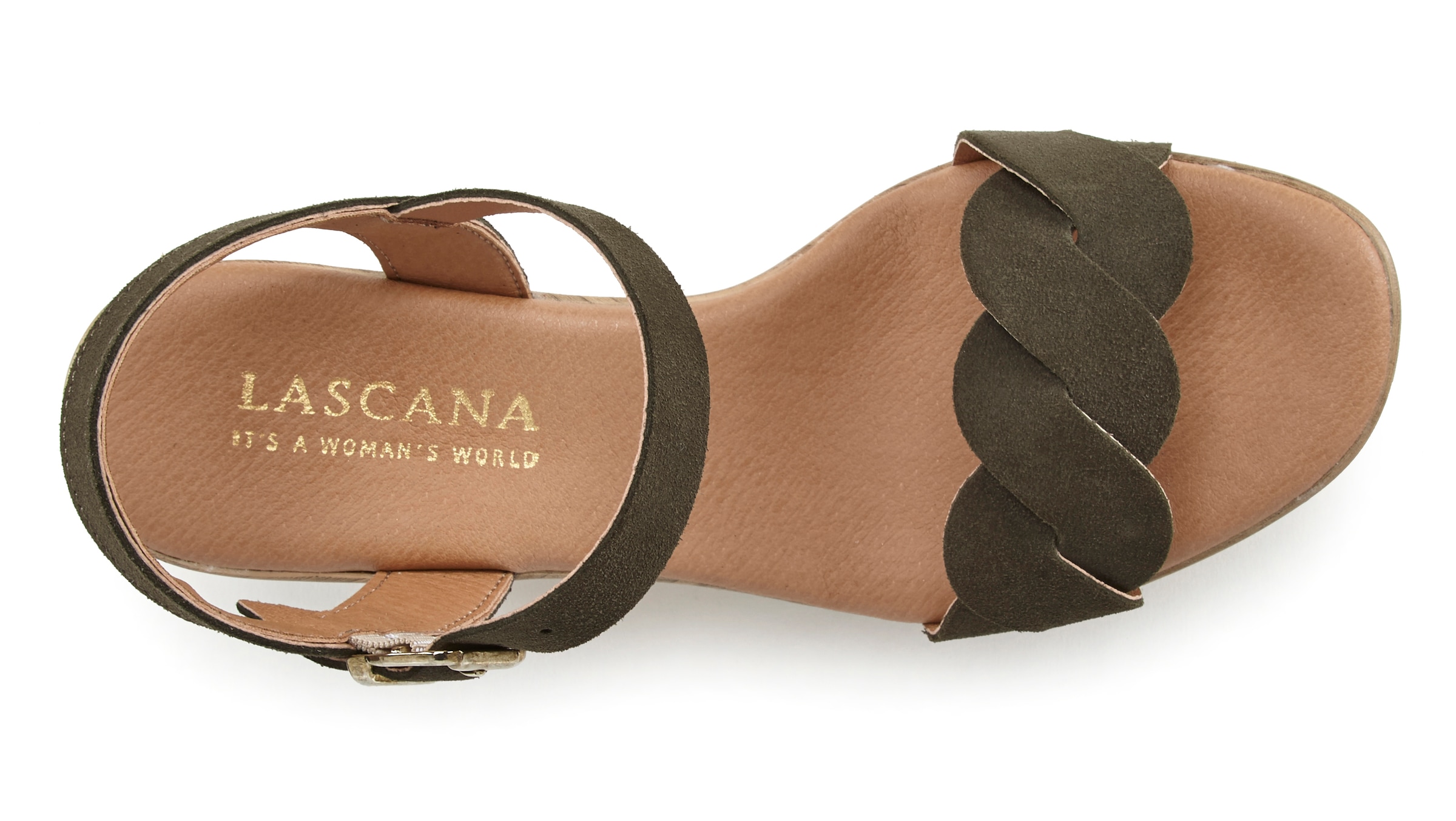LASCANA Riemchensandalette »Sommerschuh«, Sandale, Sommerschuh aus Leder mit Blockabsatz