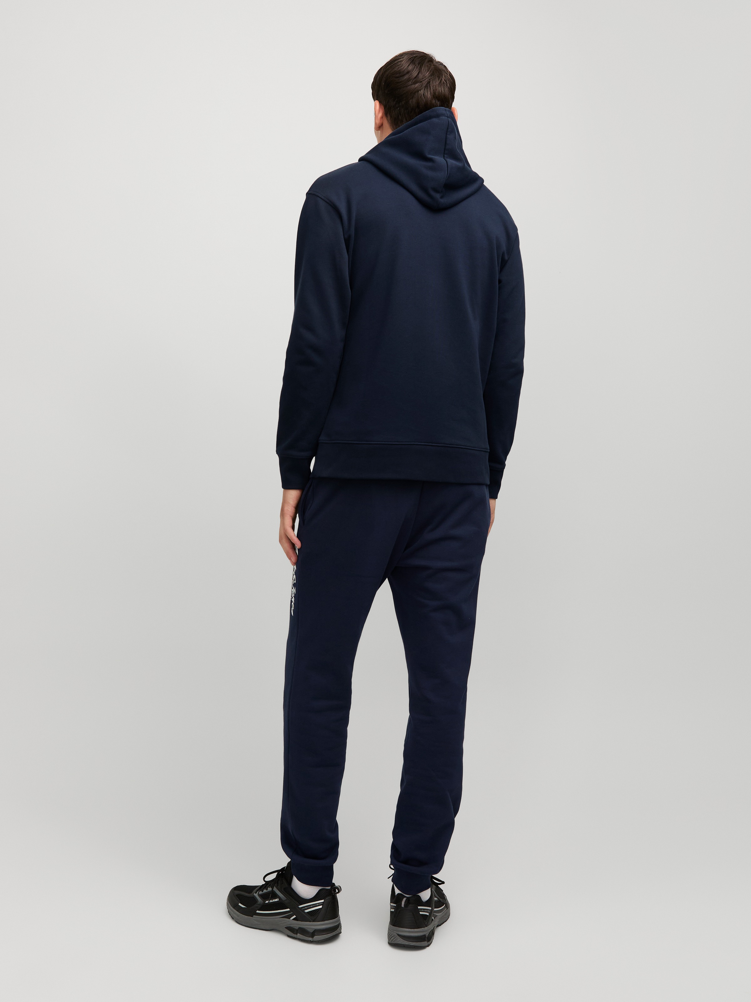 Jack & Jones Kapuzensweatshirt »JJBEAU – Sweater mit Logodruck, Slim Fit und Baumwolle«, unifarben, modisch, slim fit, angeraute Sweatware, Kapuze