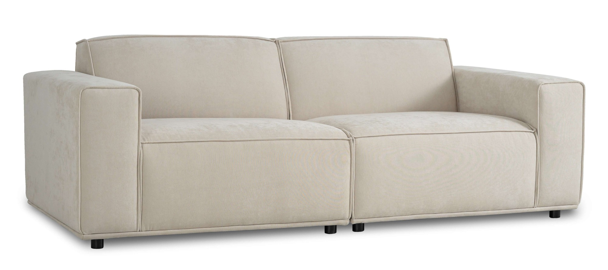 Home affaire 3-Sitzer »Avelin, 228 cm, Chenille, Struktur-Boucle«, mit Wellenunterfederung, Kedernaht, bodentief, Skandi-Design