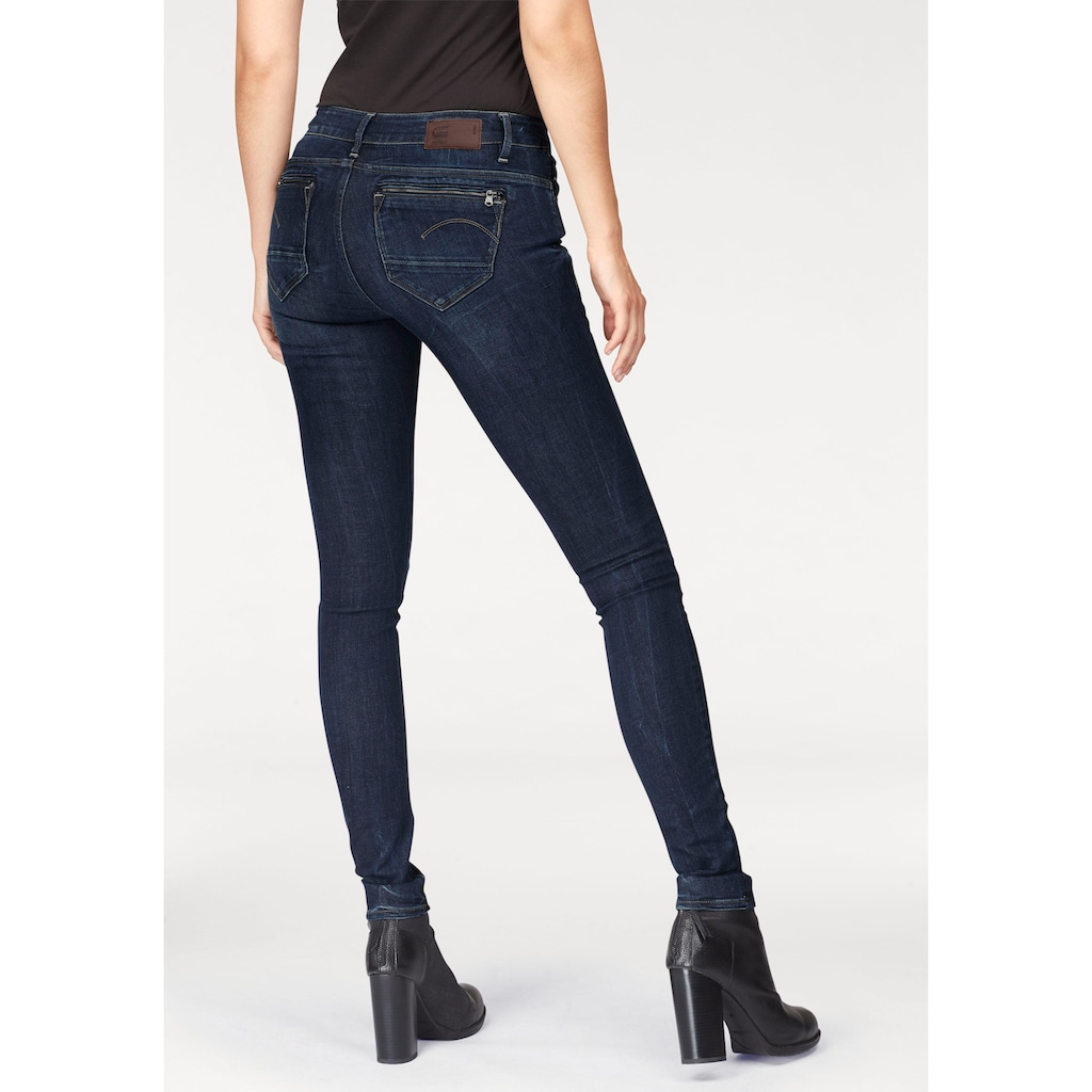 G-Star RAW Skinny-fit-Jeans »Midge Zip«, mit Reissverschluss-Taschen hinten