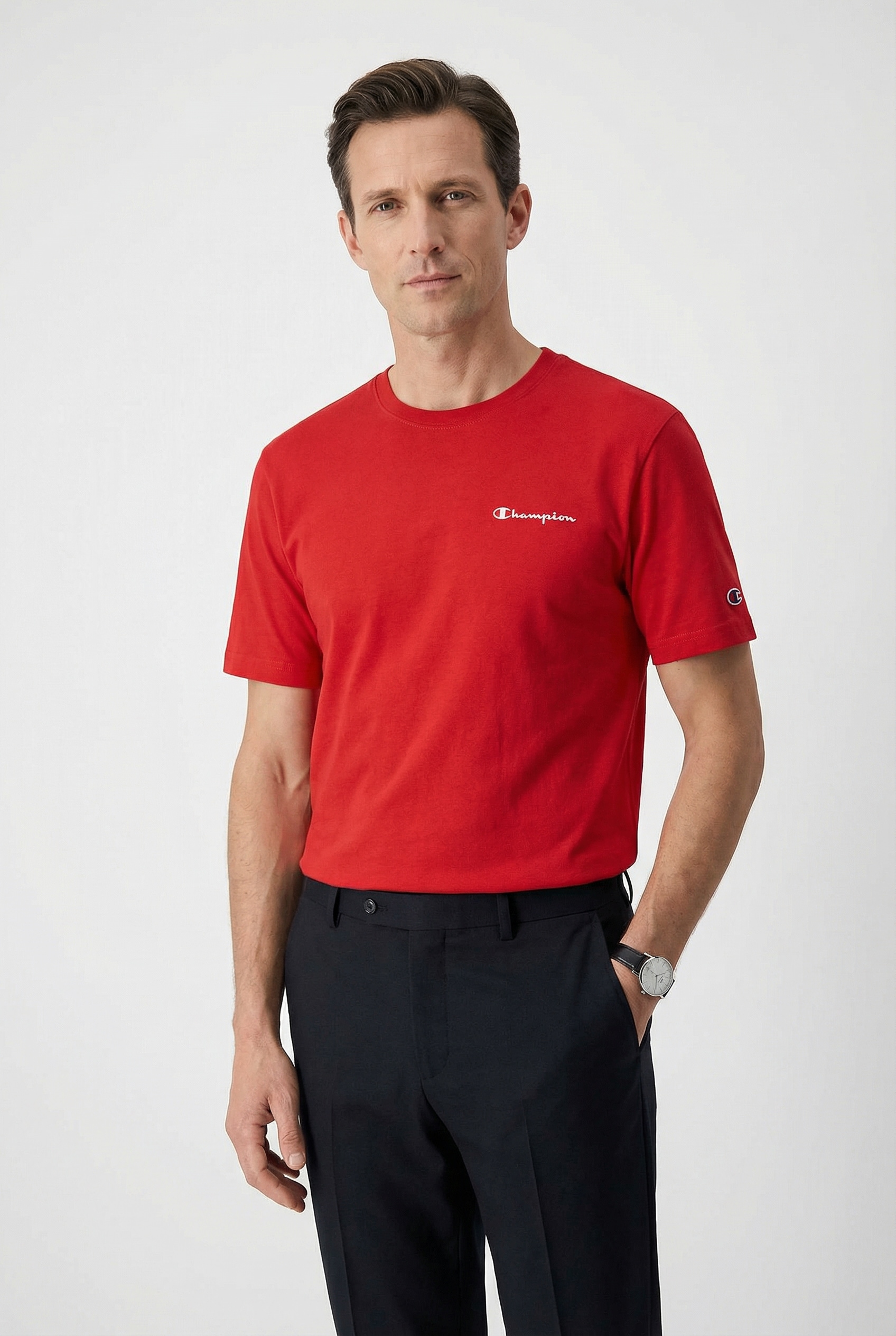 Champion T-Shirt "ICONS CONTRAST SS Tee" sportlicher Schnitt, Kurzarm, für sportliche Aktivitäten