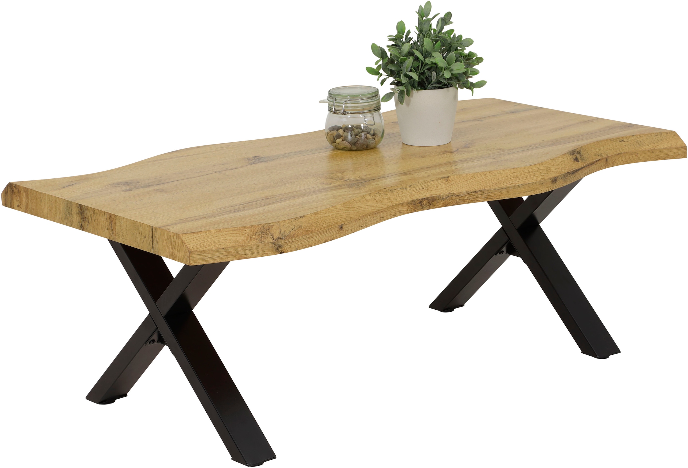 HELA Couchtisch »GERD«, Baumkantenoptik, Breite 110 cm