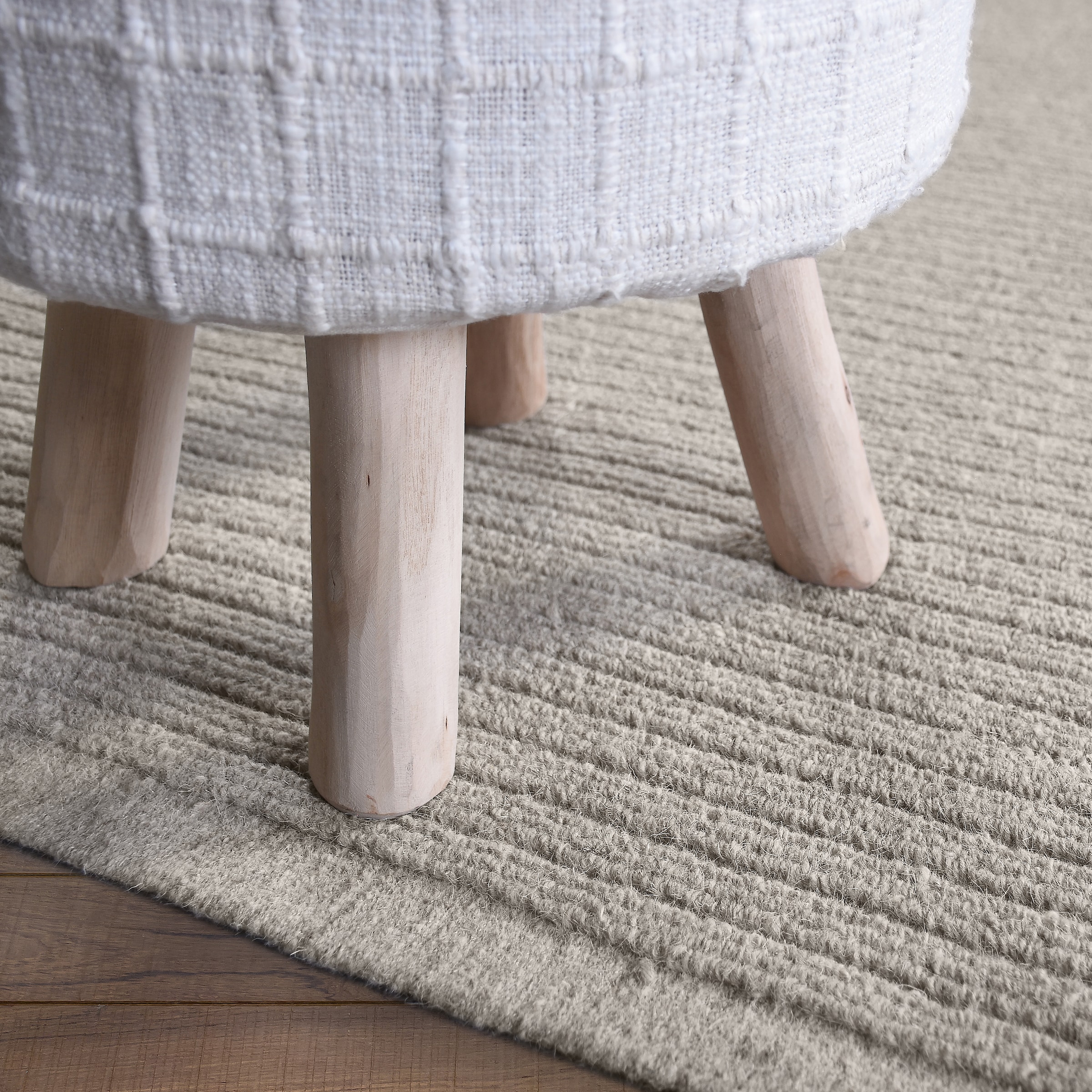 my home Wollteppich »Sola, handgewebt, Wolle, Hoch-Tief-Struktur«, rechteckig, 12 mm Höhe, einfarbig, Wolle, Teppich, Wohnzimmer, Schlafzimmer, Esszimmer