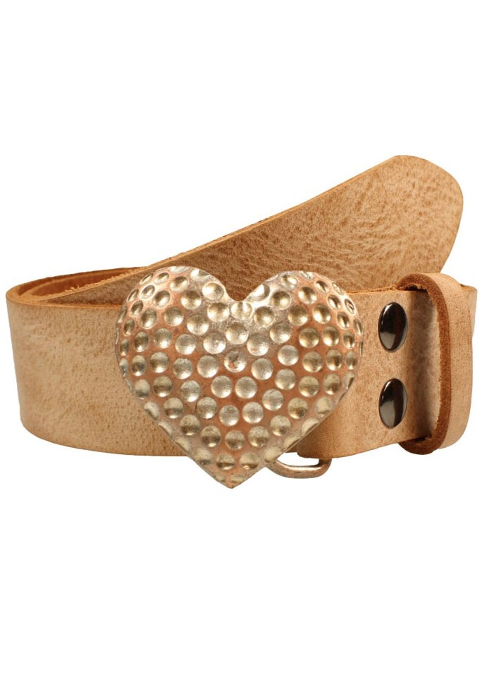 RETTUNGSRING by showroom 019° Ledergürtel mit austauschbarer Schliesse »Golfherz Rosa«