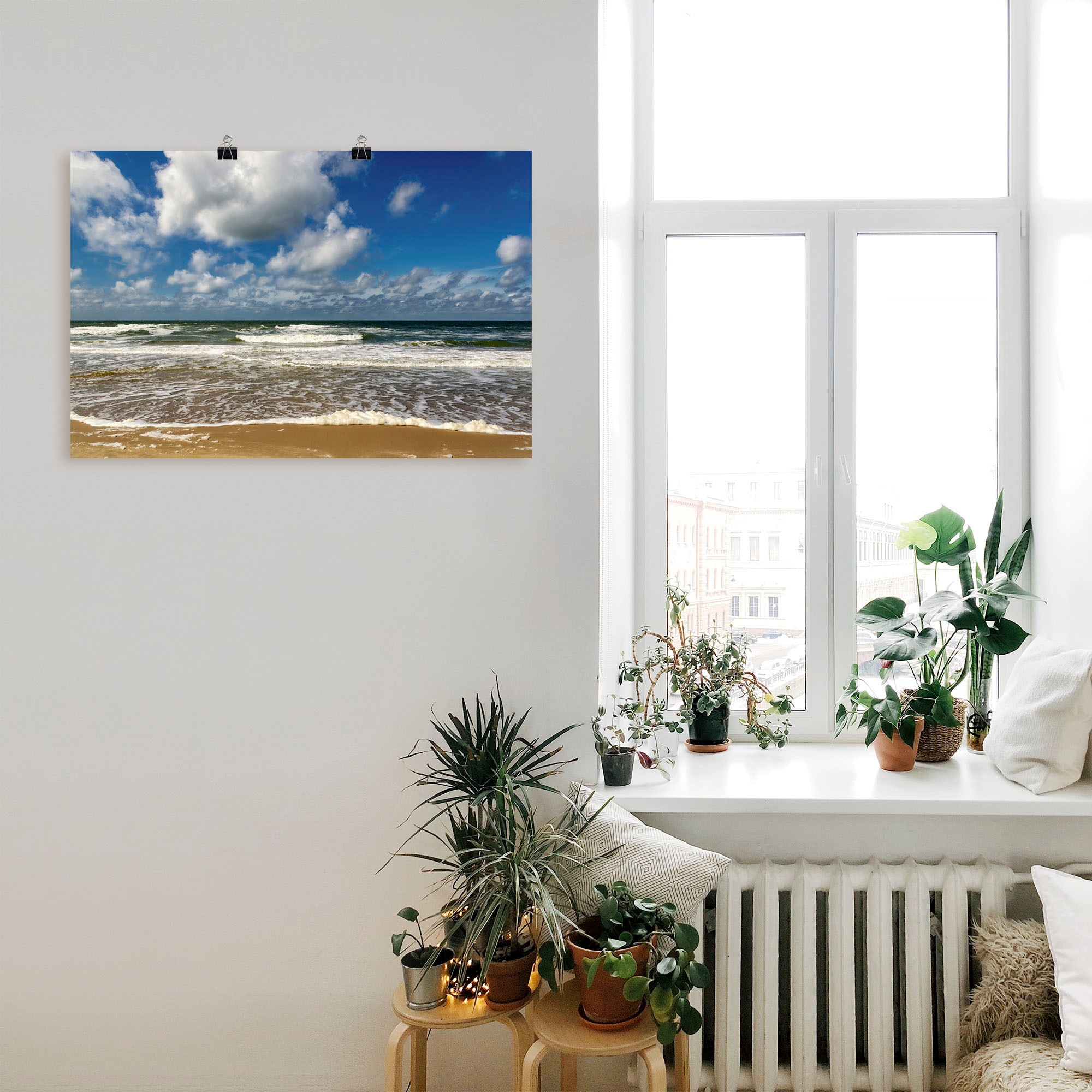 »Meeresblick Artland Strandbilder, Paal«, in Strand Jelmoli-Versand St.), Grössen Wandaufkleber | versch. Poster Wandbild Leinwandbild, (1 Alubild, shoppen als online oder