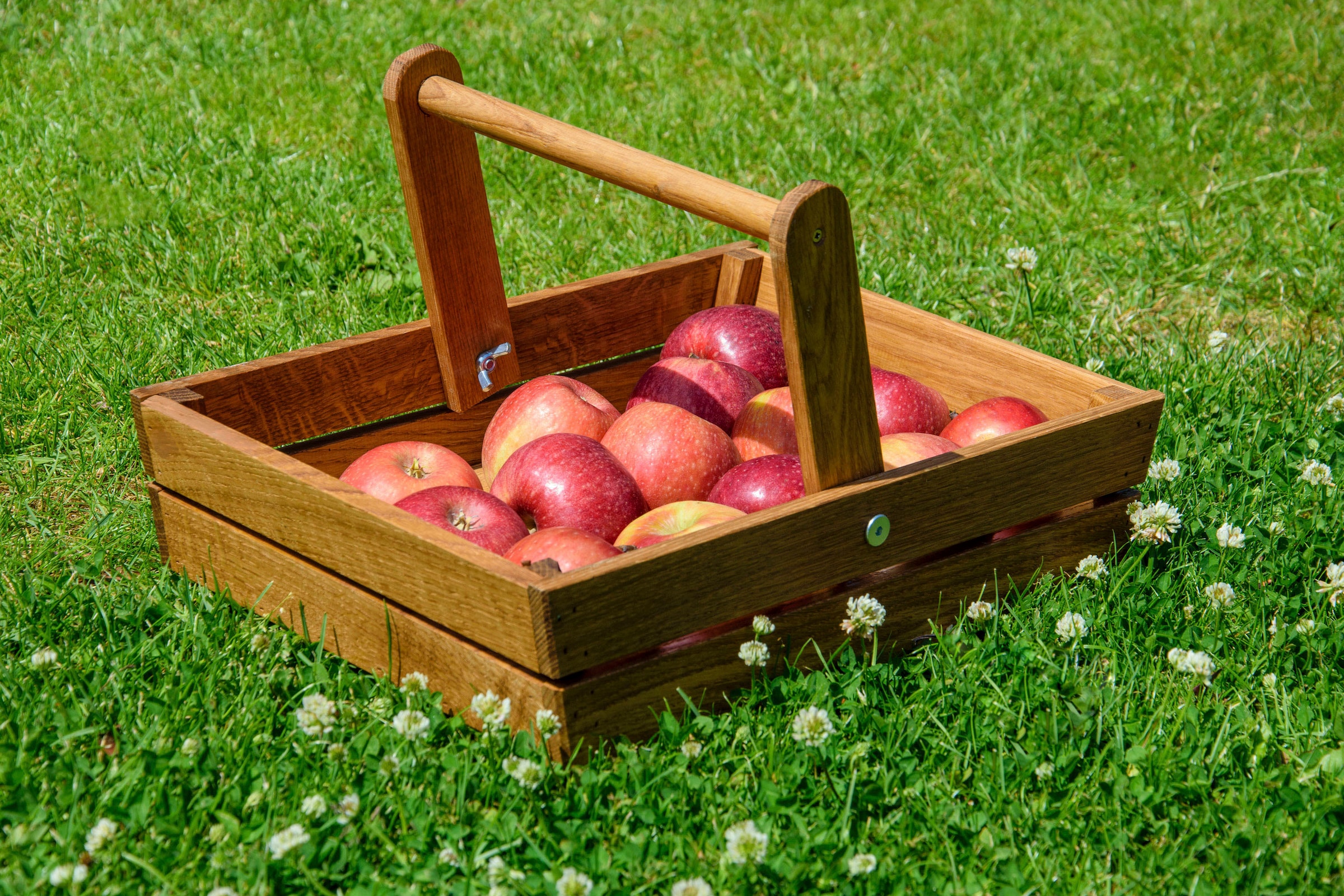 dobar Allzweckkorb, Tragbarer Korb für die Ernte aus Eichenholz