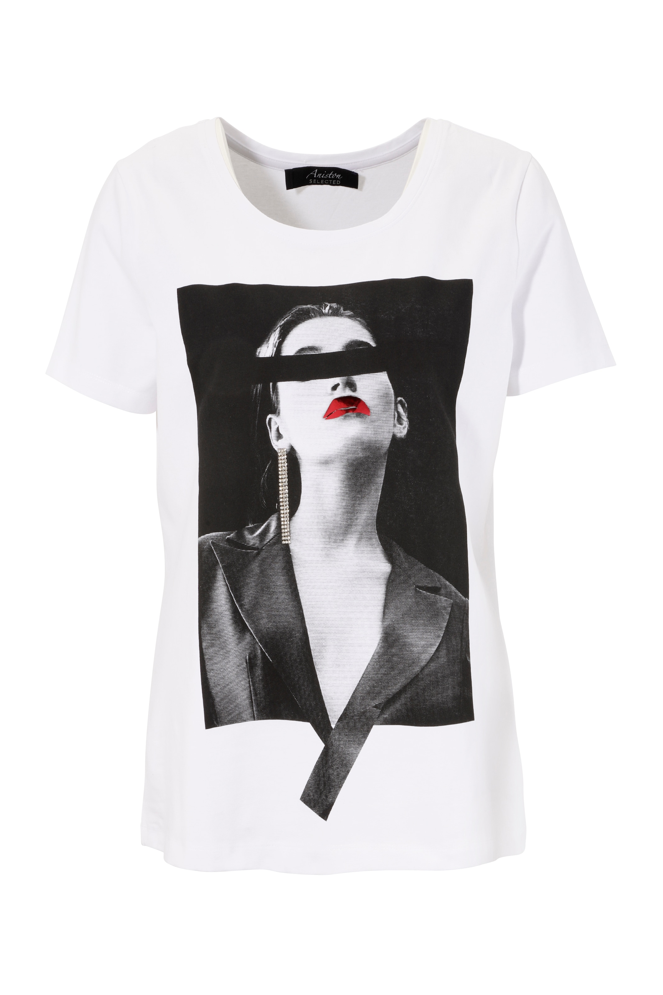 Aniston SELECTED T-Shirt, mit Strasssteinen | online Jelmoli-Versand kaufen verziert