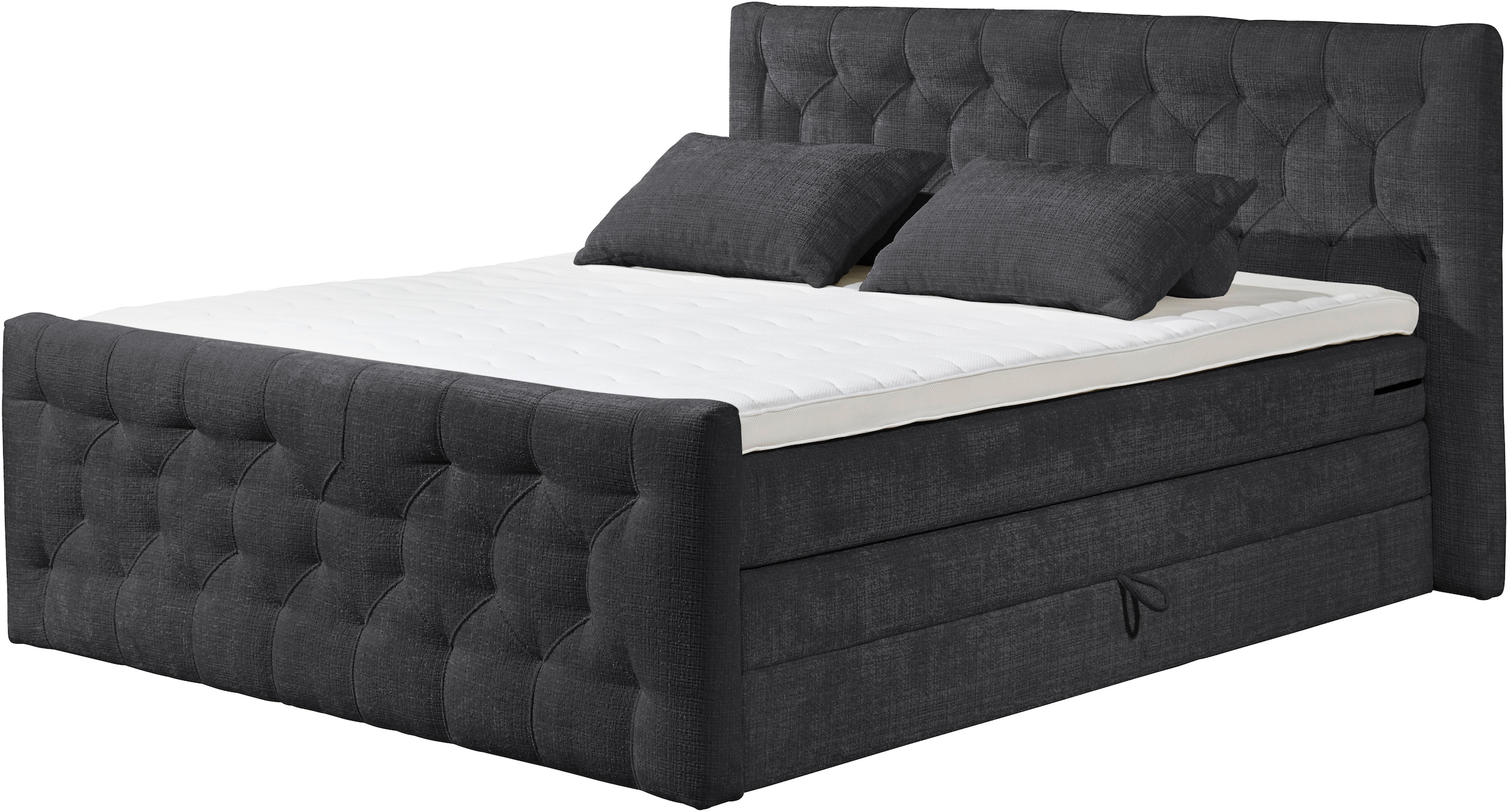 ED EXCITING DESIGN Boxspringbett »"Cashfield"! Topseller inkl. zwei Bettkästen & Topper«, erhältlich in den Grössen 160x200cm und 180x200cm