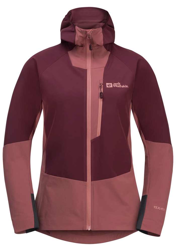 Jack Wolfskin Softshelljacke »ALPSPITZE HOODY W«, mit Kapuze