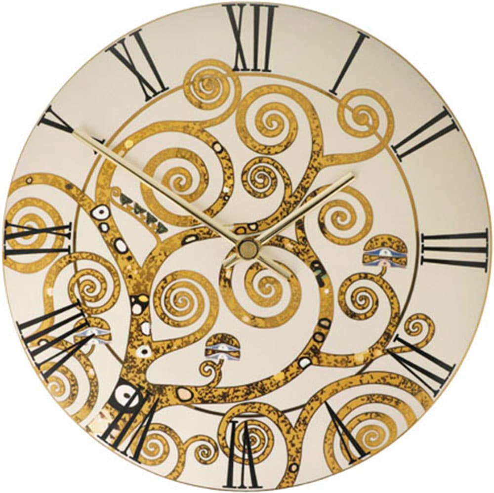 Goebel Wanduhr "Gustav Klimt - Der Lebensbaum" Mit aufwändiger Echtgoldauflage
